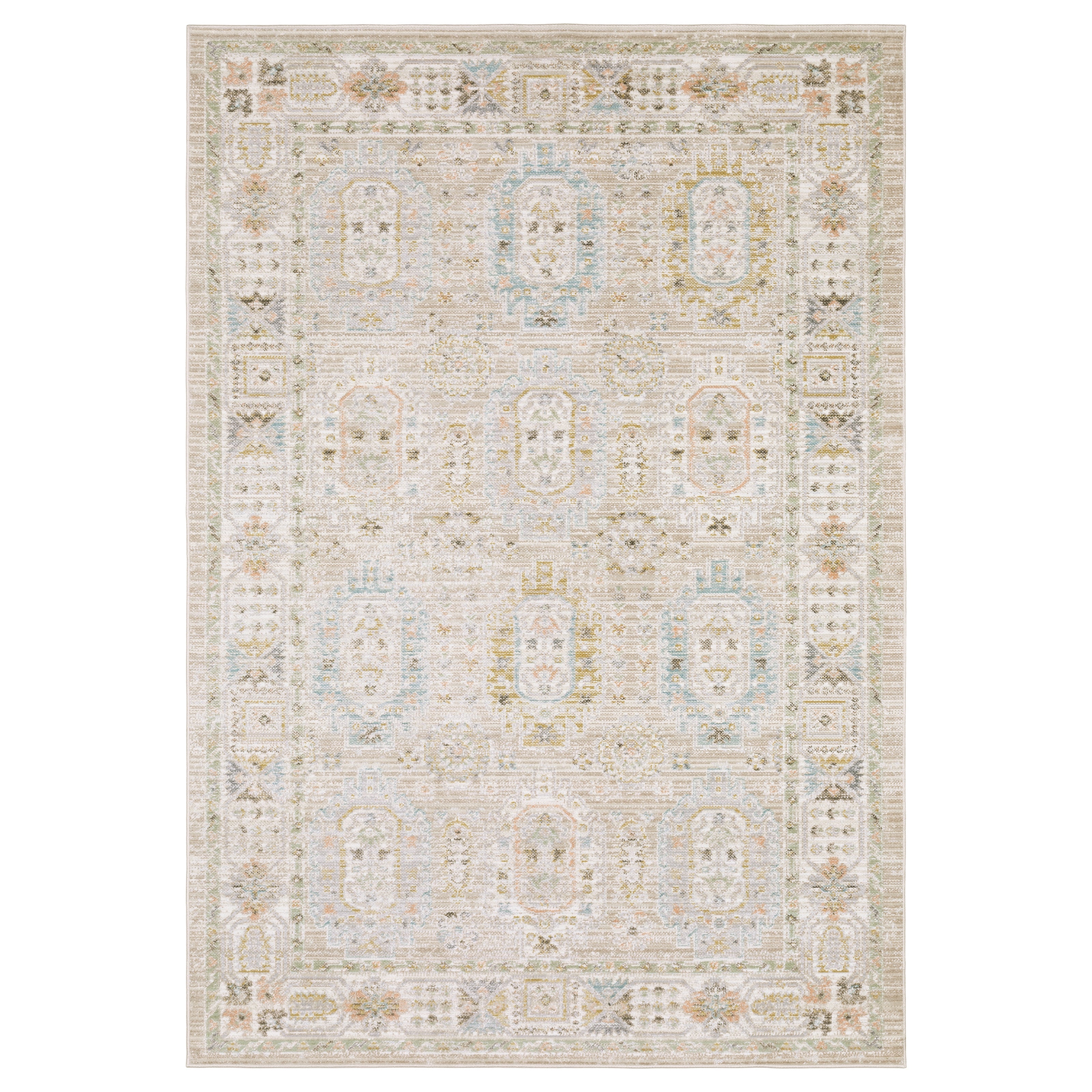 Oriental Weavers Cavett CAV04 Beige/Blue Area Rug