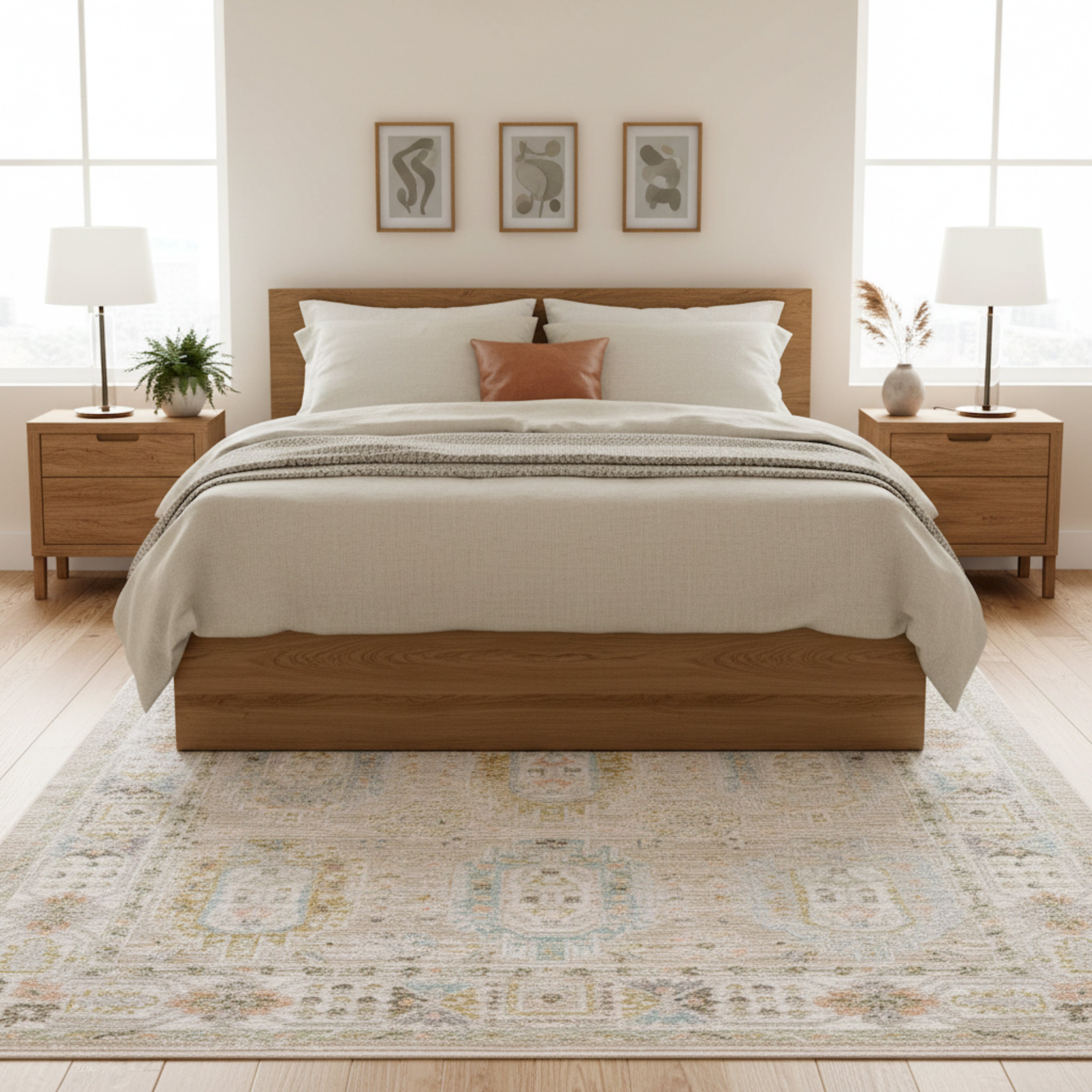 Oriental Weavers Cavett CAV04 Beige/Blue Area Rug