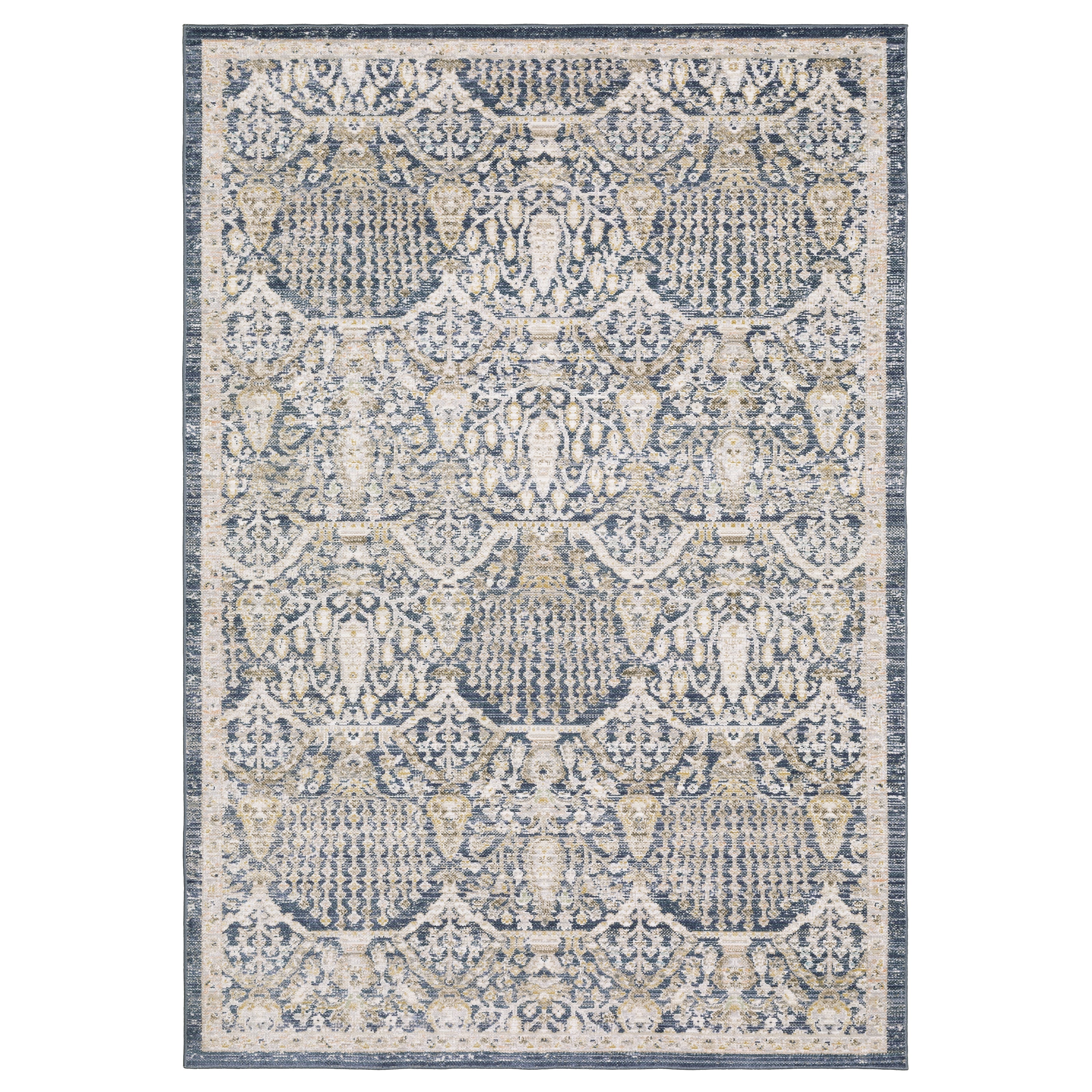 Oriental Weavers Cavett CAV06 Blue/Gold Area Rug