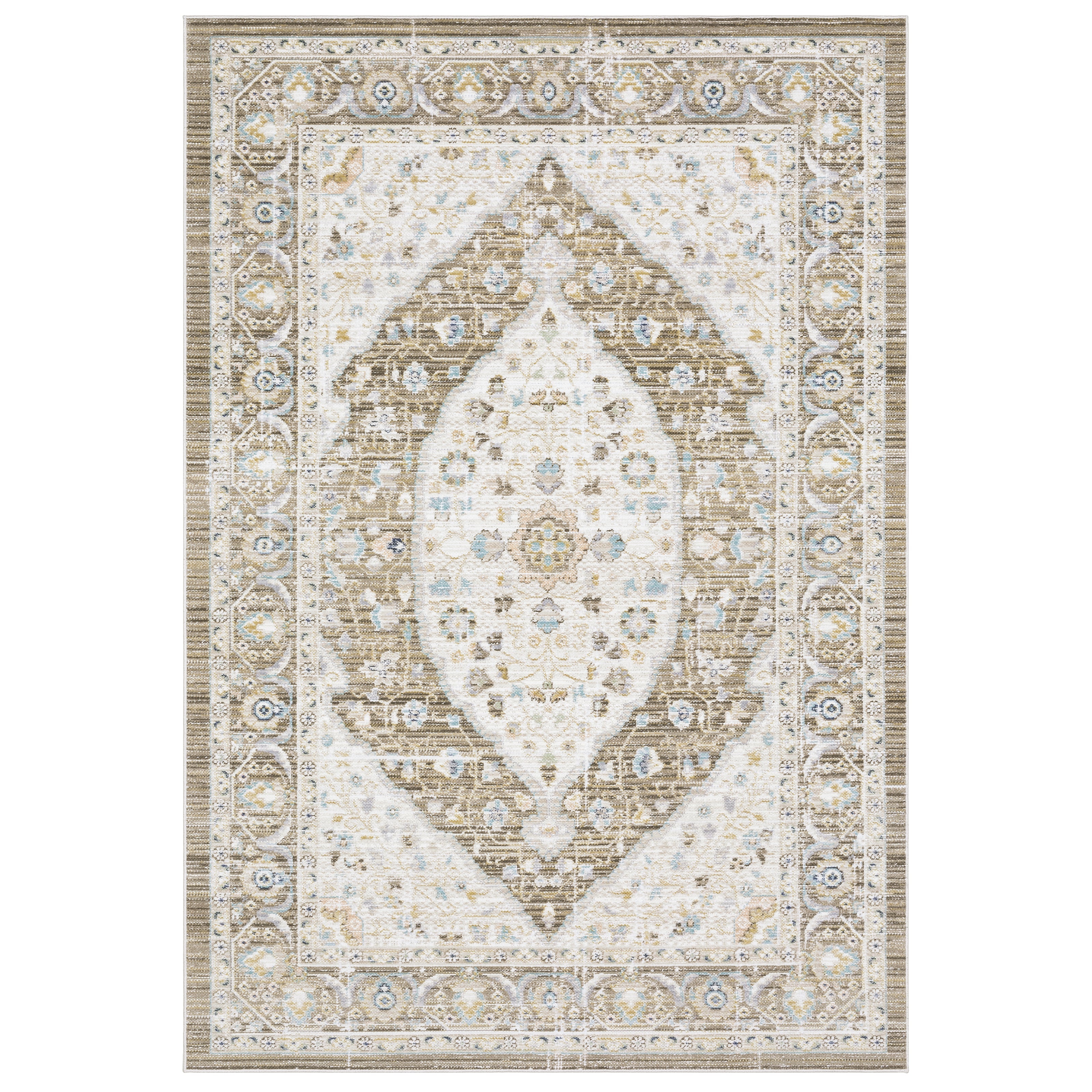 Oriental Weavers Cavett CAV12 Brown/Blue Area Rug