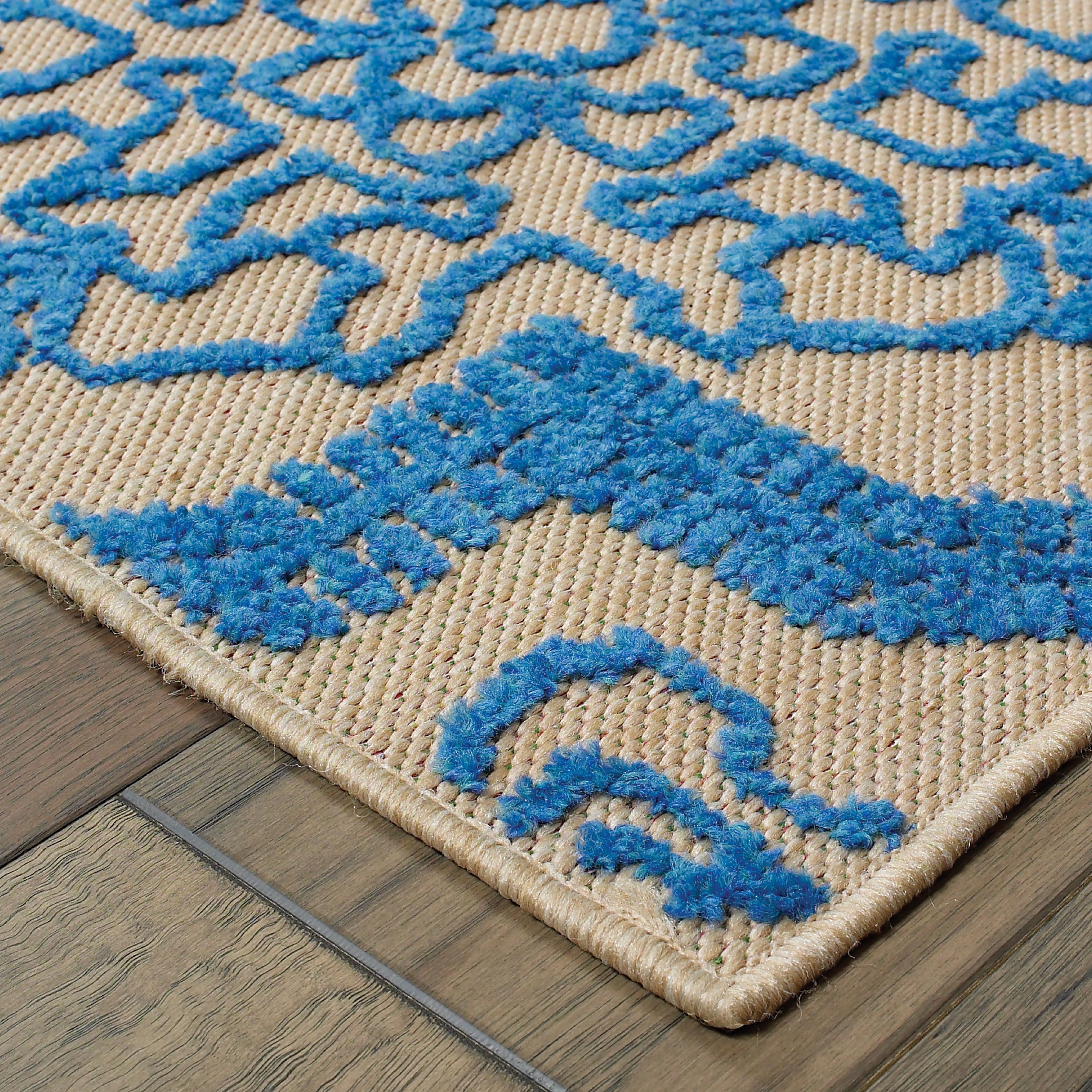 Oriental Weavers Cayman 2541M Sand/Blue Area Rug