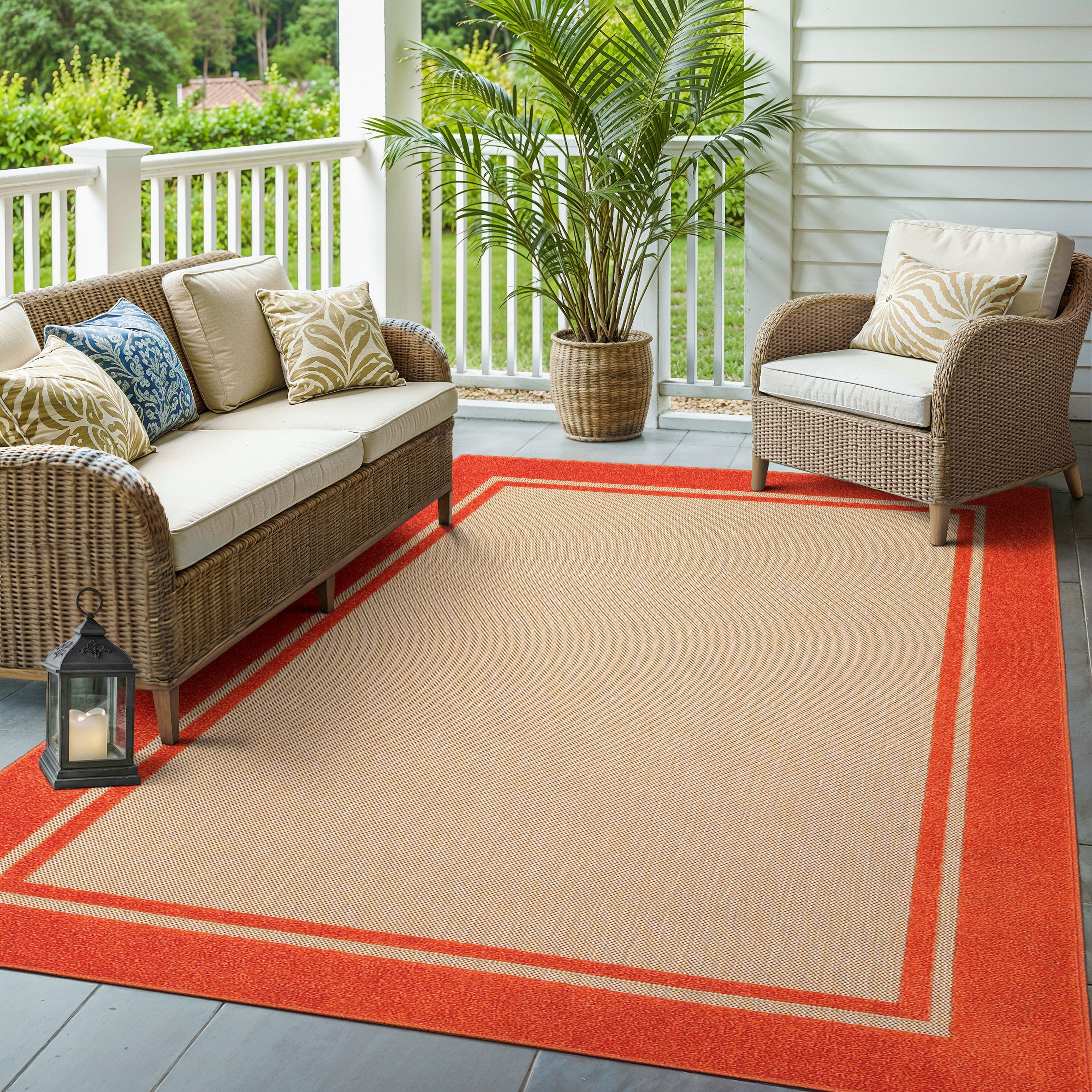 Oriental Weavers Cayman 5594Q Sand/Orange Area Rug