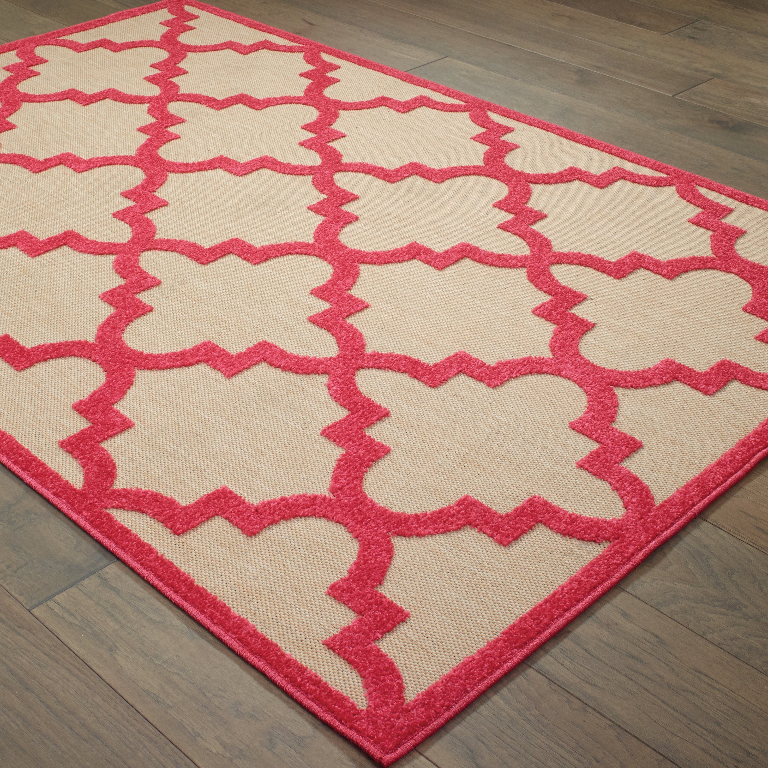 Oriental Weavers Cayman 660P Sand/Pink Area Rug