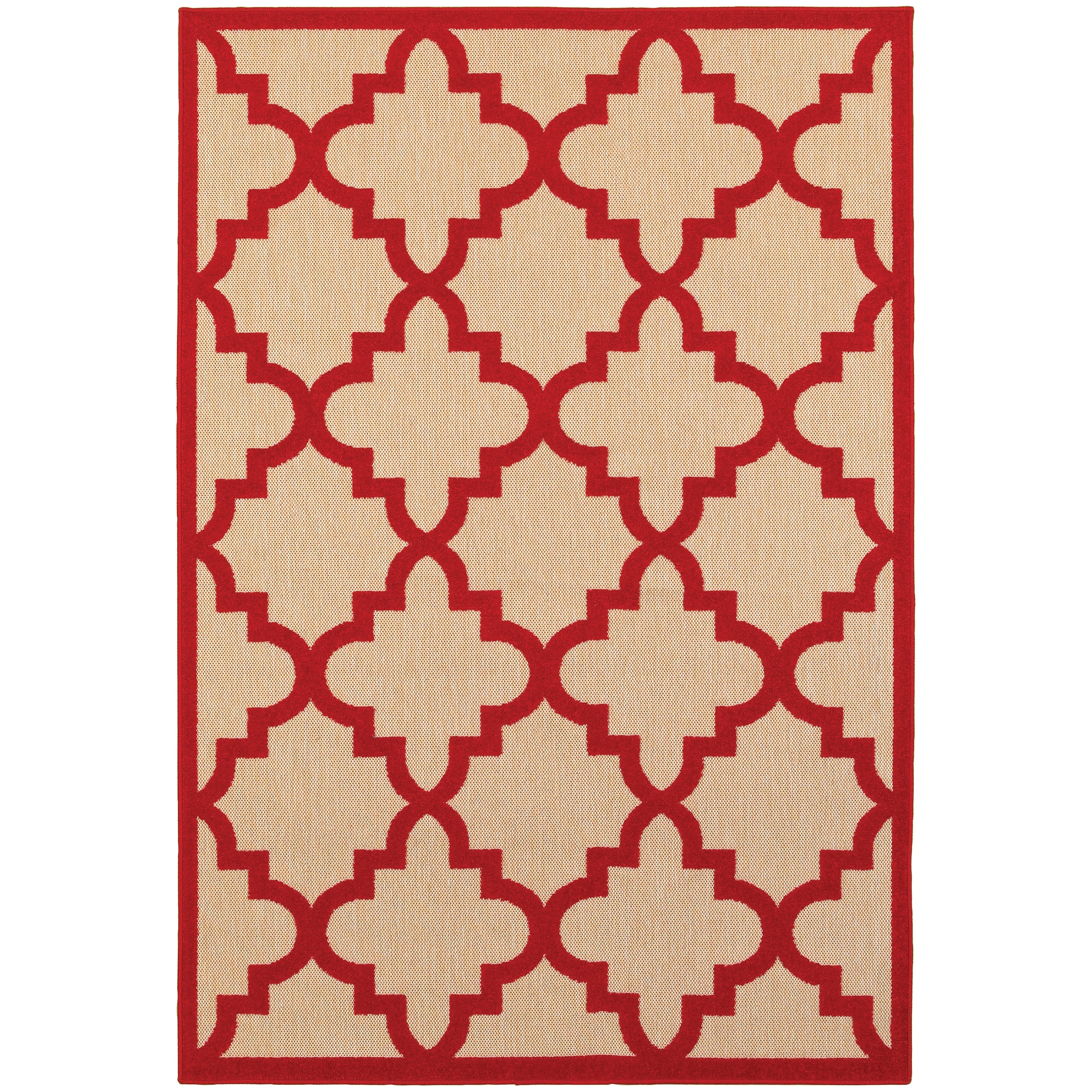 Oriental Weavers Cayman 660R Sand/Red Area Rug