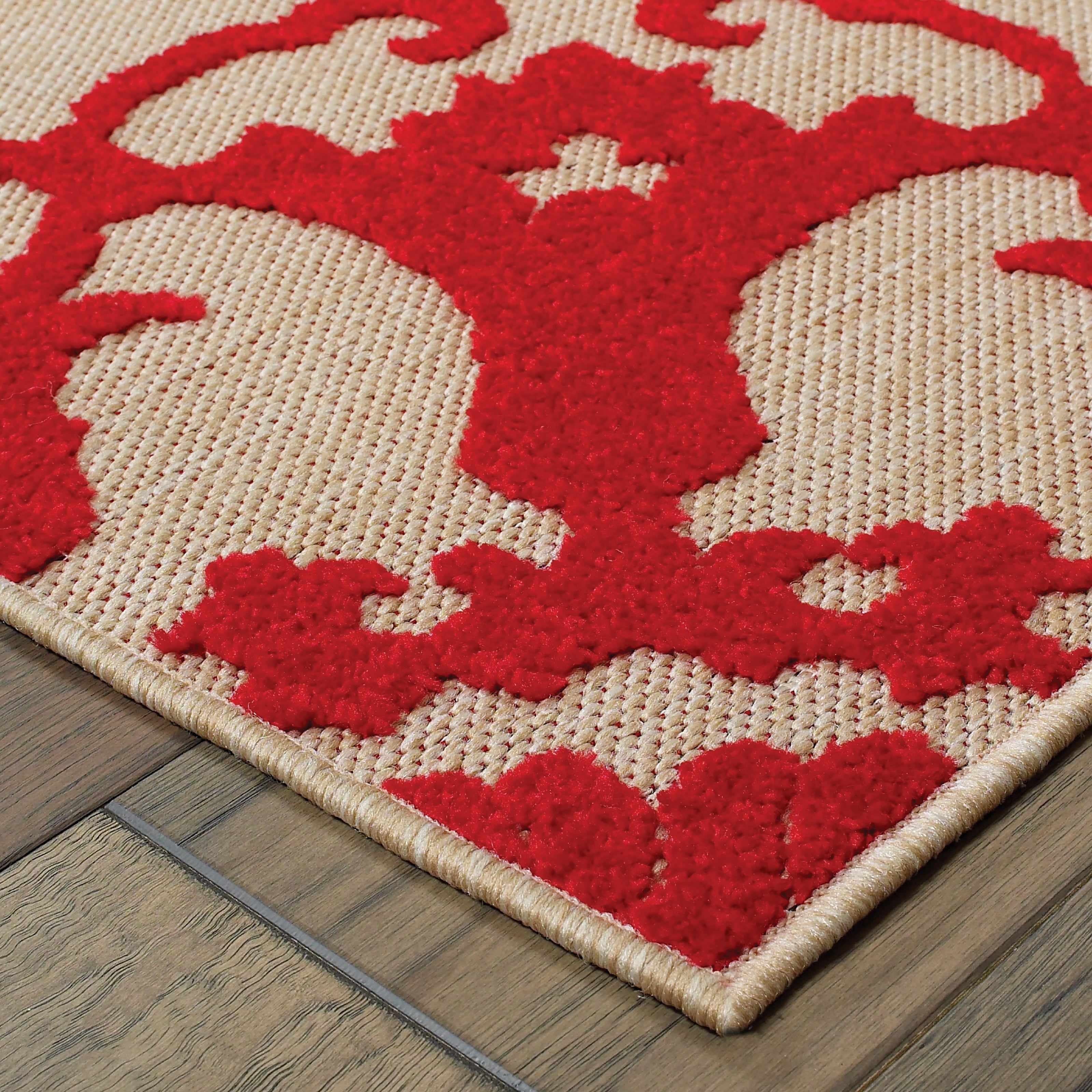 Oriental Weavers Cayman 97R Sand/Red Area Rug