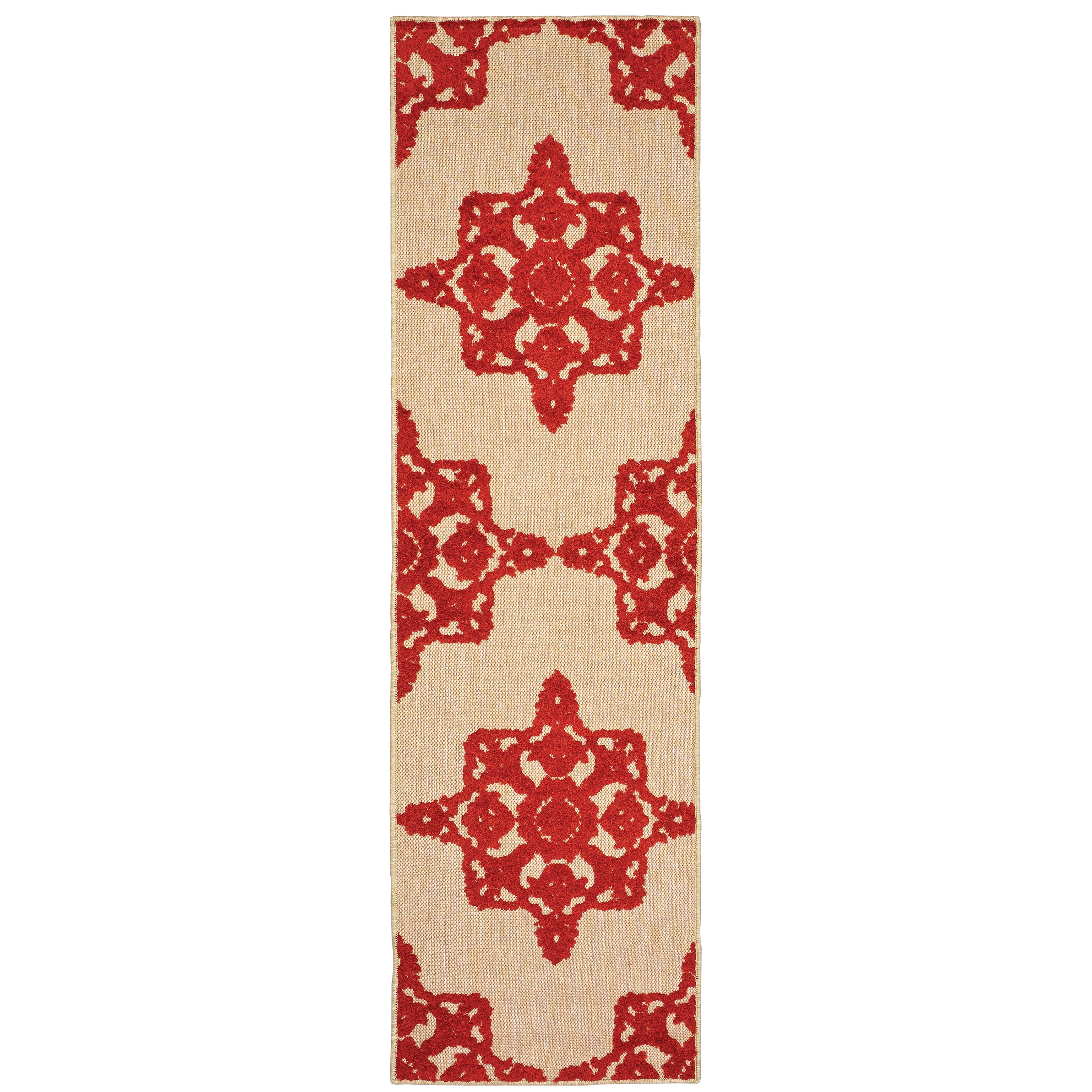 Oriental Weavers Cayman 97R Sand/Red Area Rug