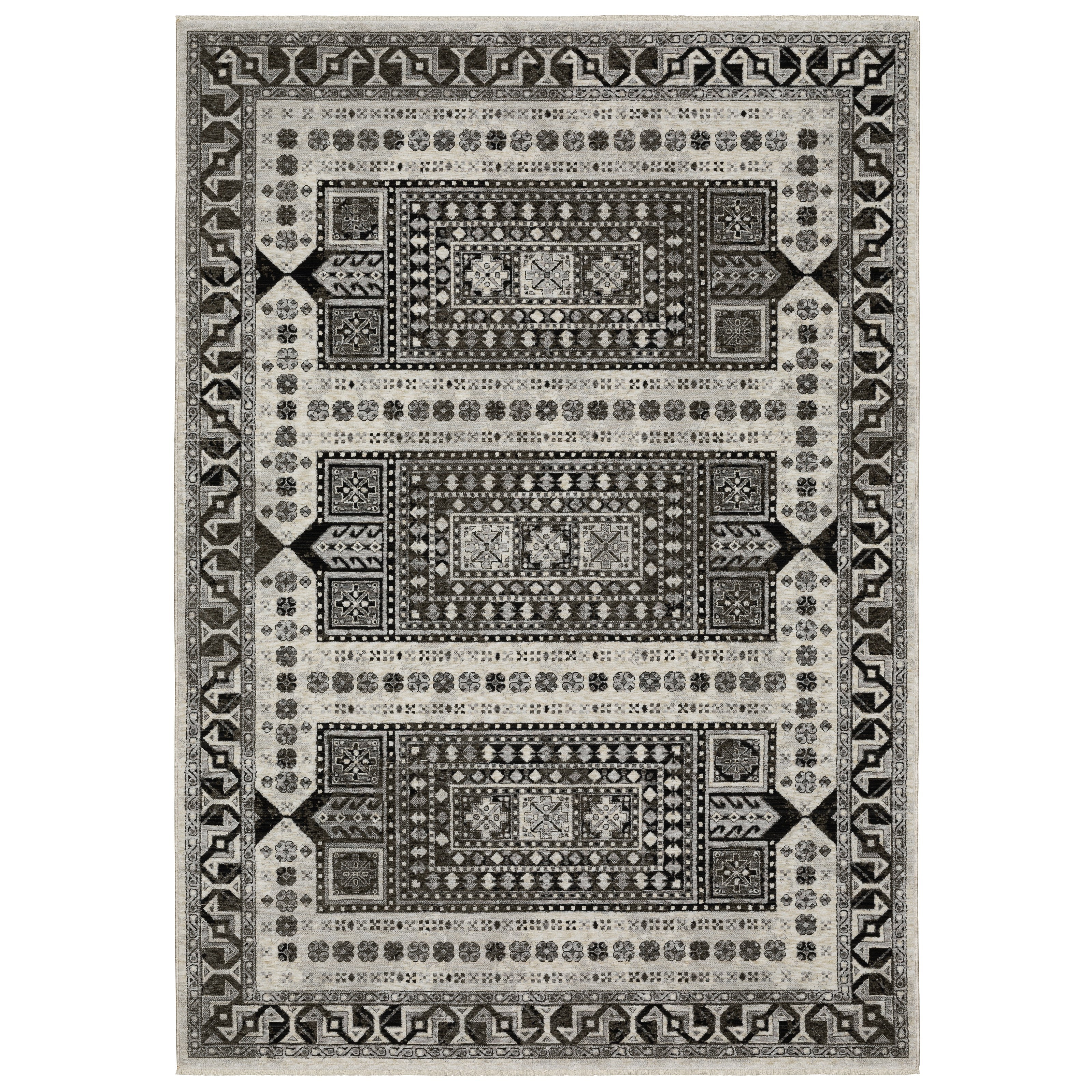 Oriental Weavers Chamberlain CH01G Ivory/Charcoal Area Rug