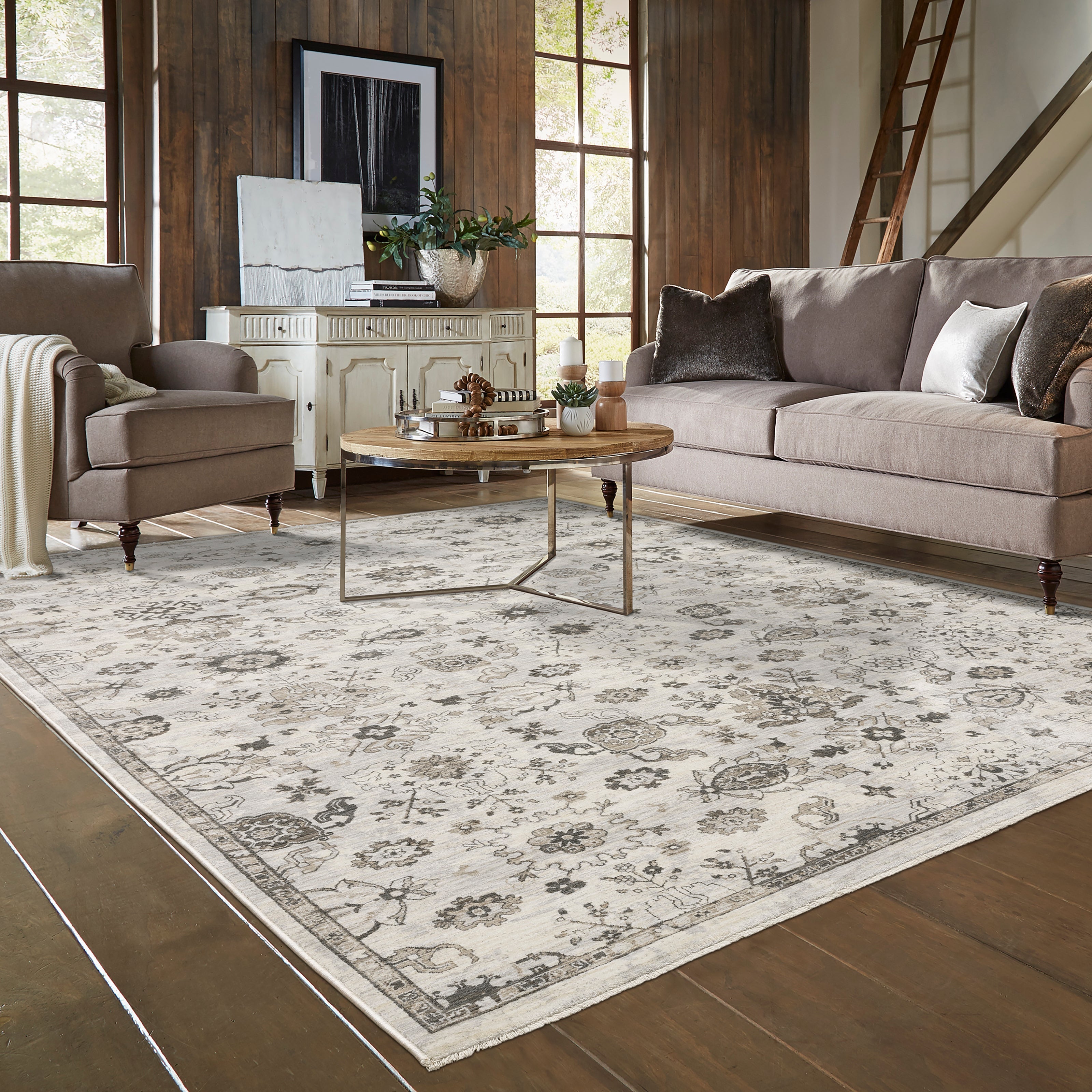 Oriental Weavers Chamberlain CH06B Ivory/Grey Area Rug