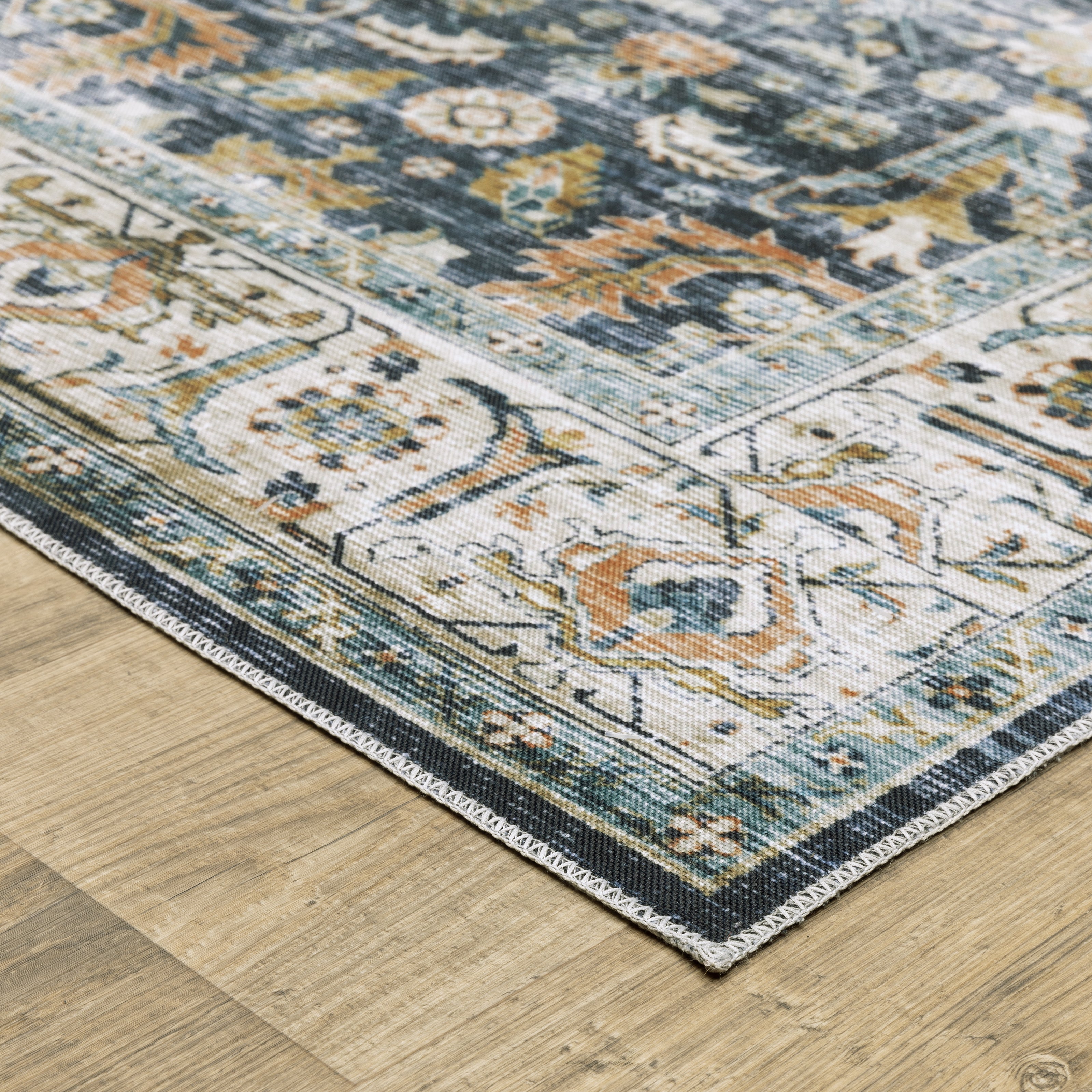 Oriental Weavers Charleston CHA05 Blue/Gold Area Rug