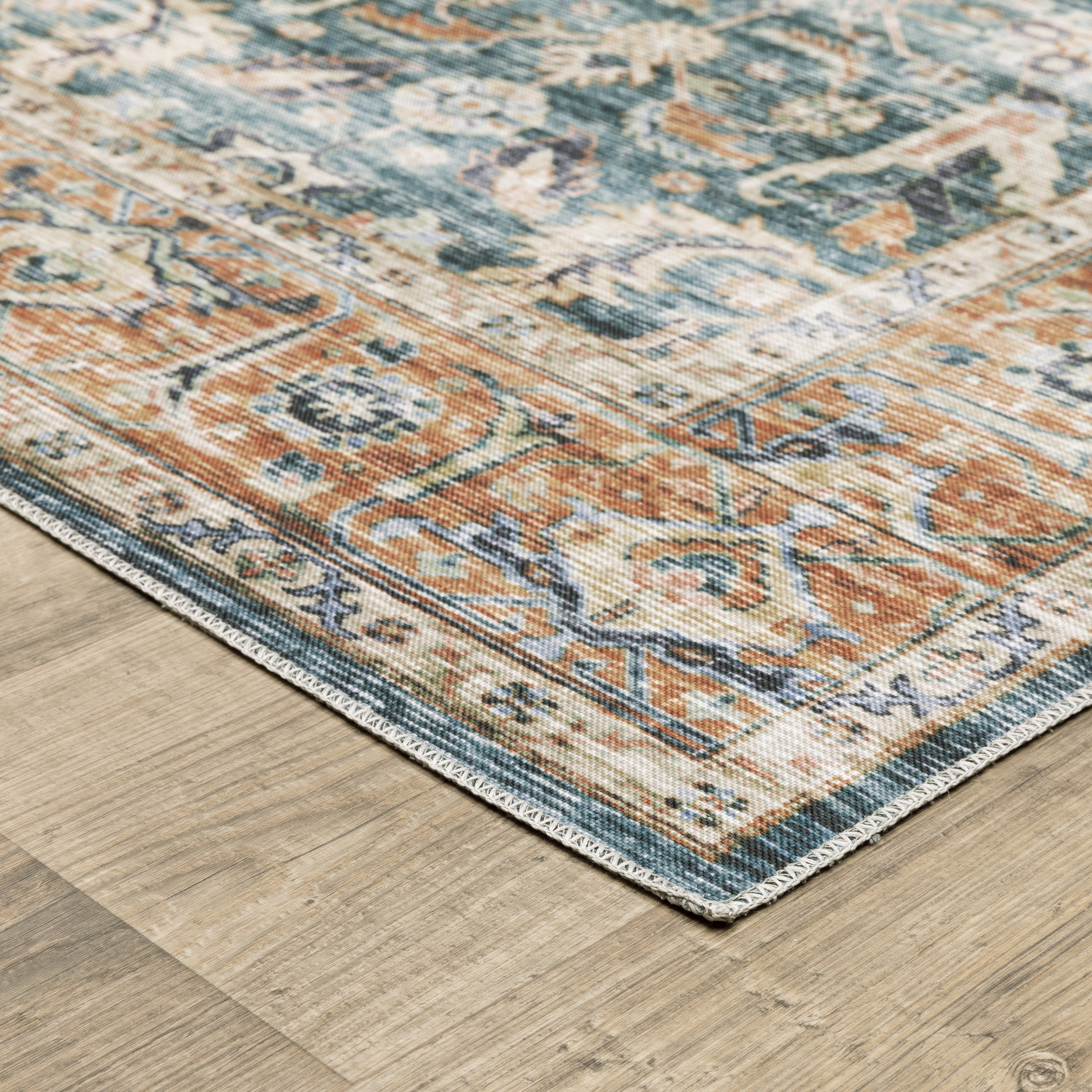 Oriental Weavers Charleston CHA06 Blue/Rust Area Rug