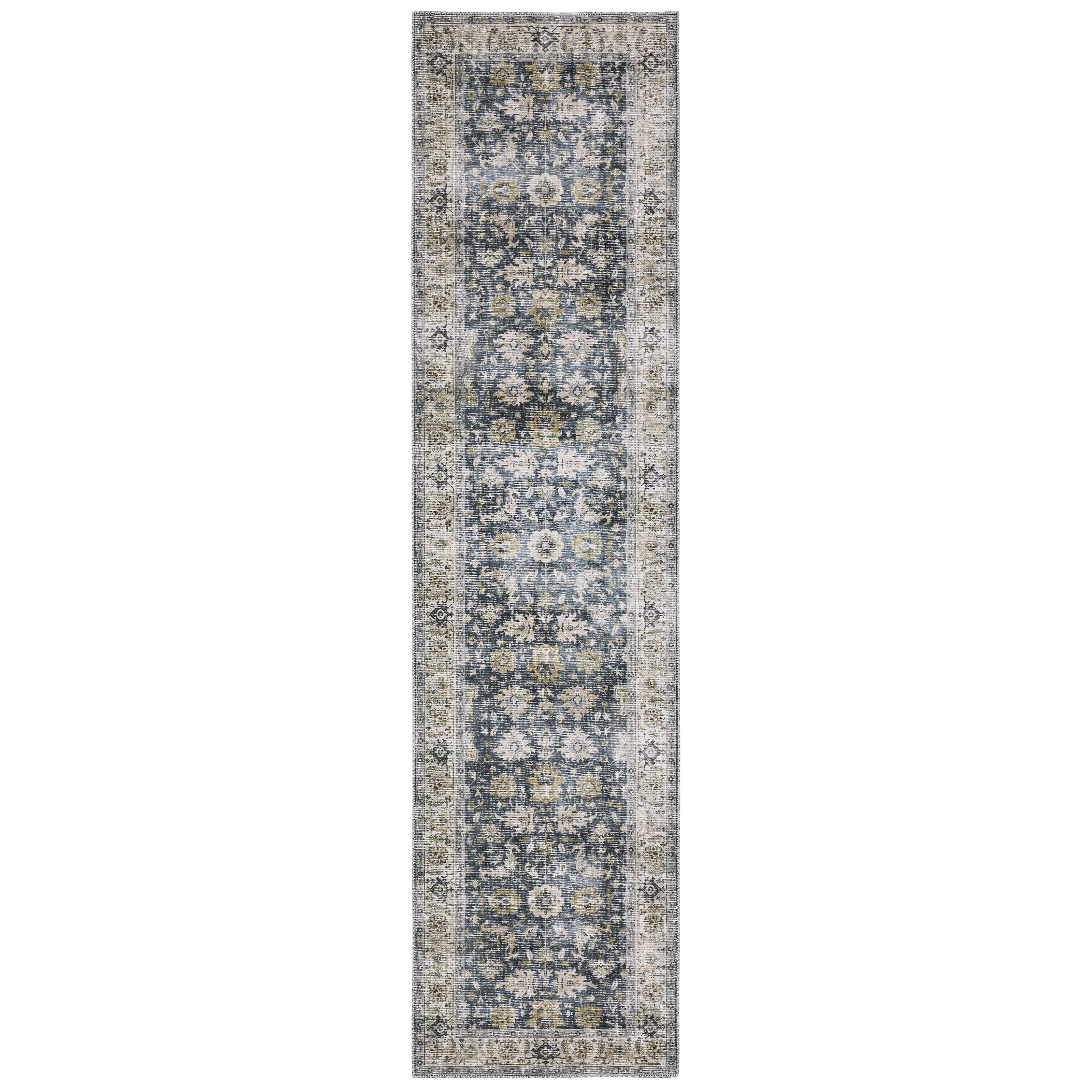 Oriental Weavers Charleston CHA08 Blue/Gold Area Rug