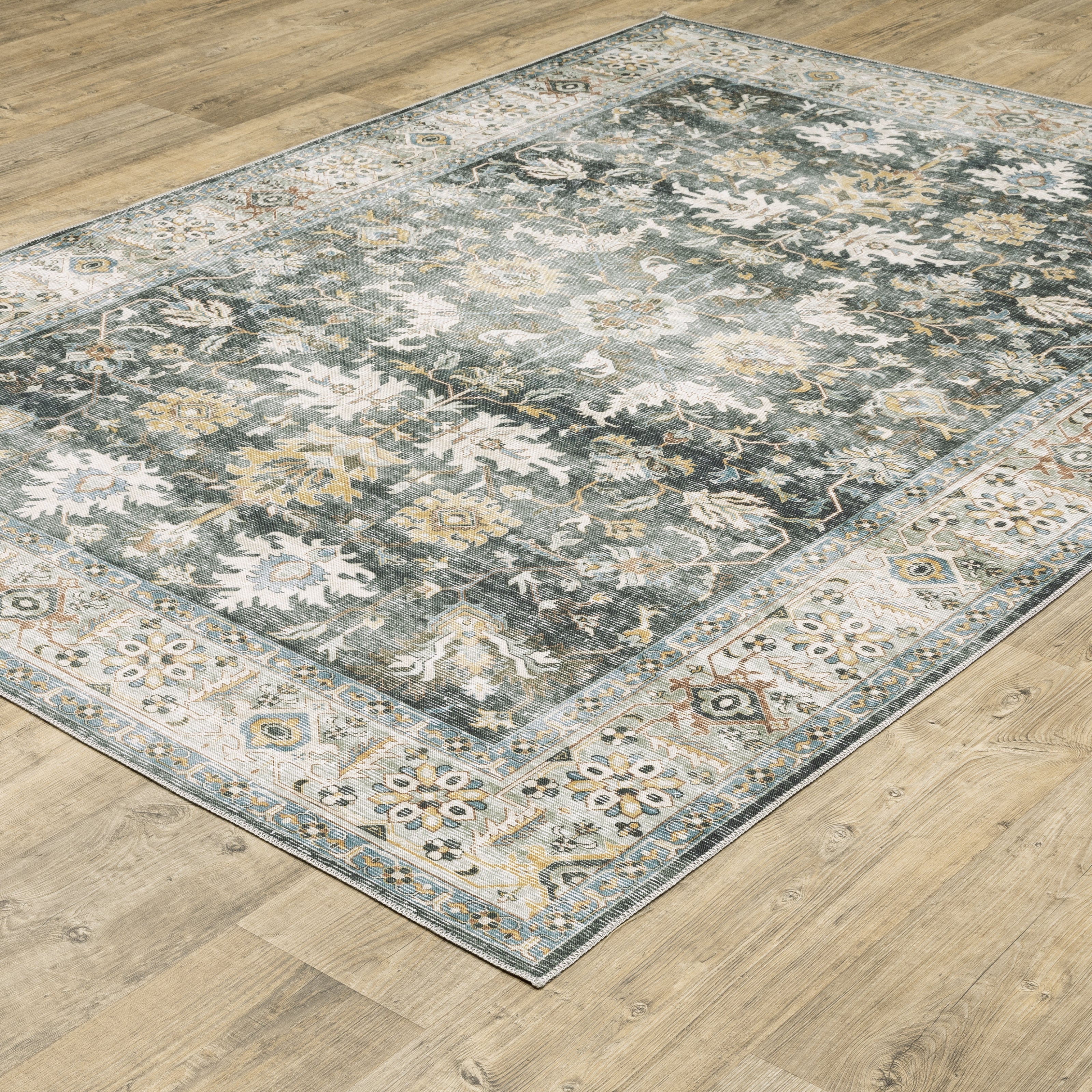 Oriental Weavers Charleston CHA09 Charcoal/Gold Area Rug