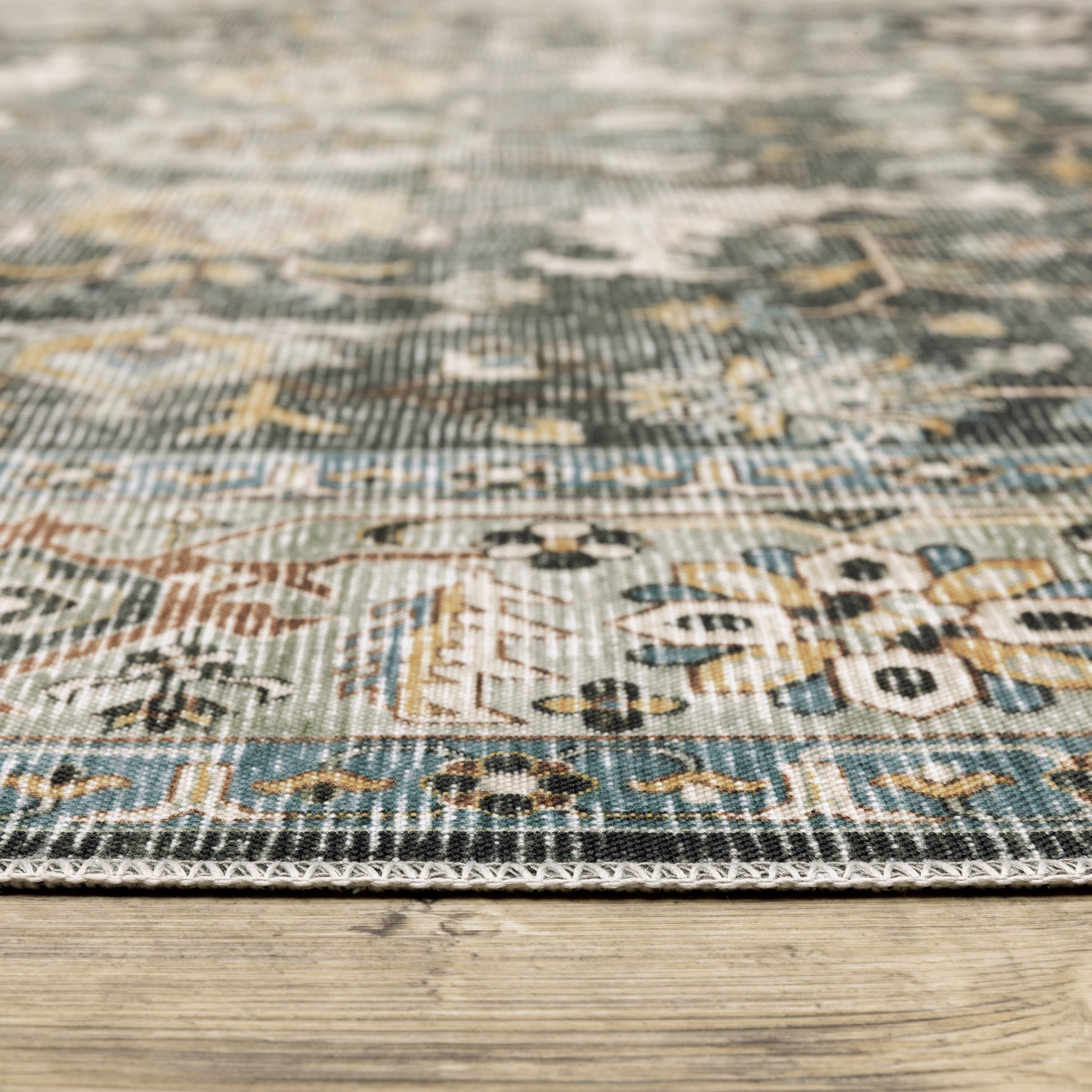 Oriental Weavers Charleston CHA09 Charcoal/Gold Area Rug