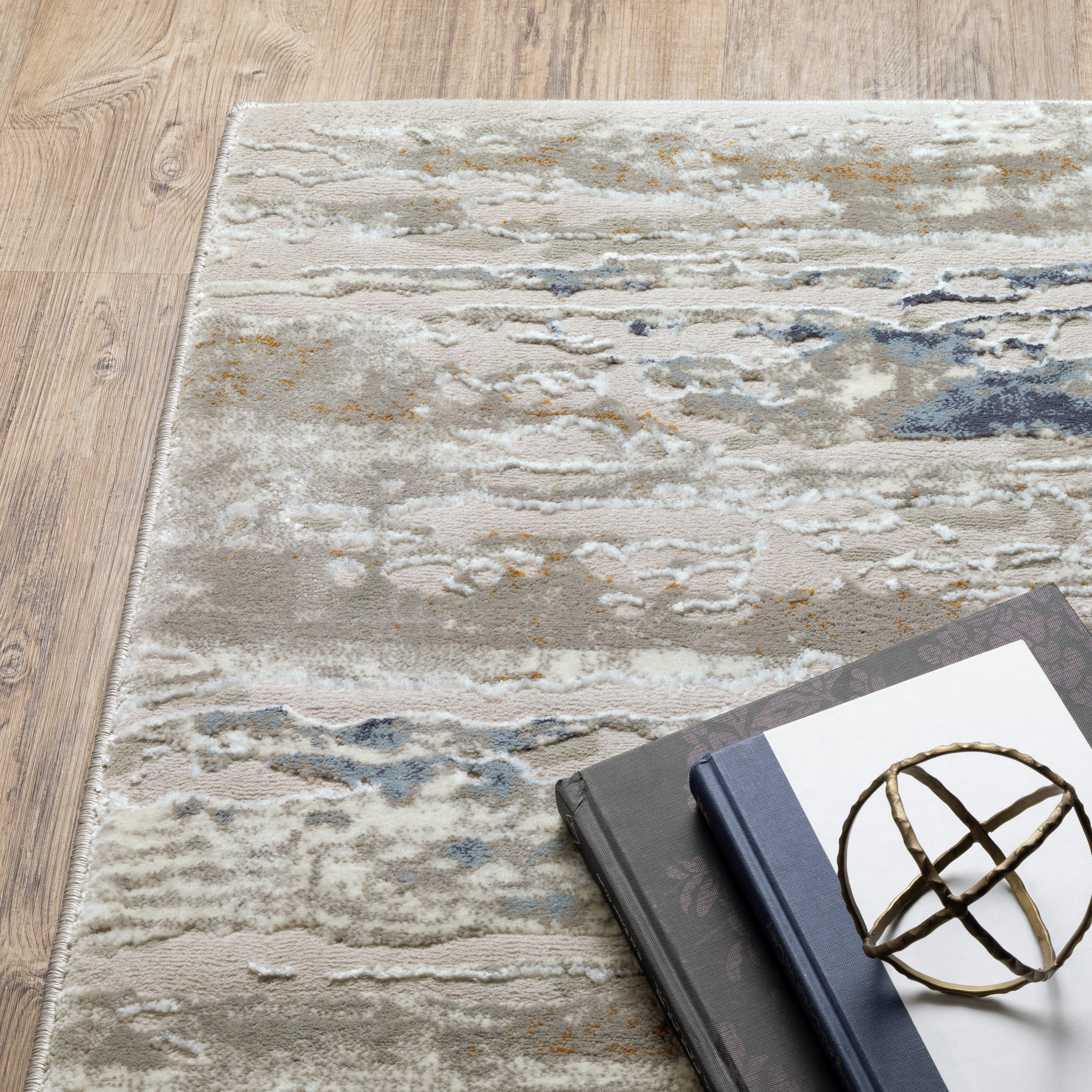 Oriental Weavers Easton 12E Beige/Blue Area Rug