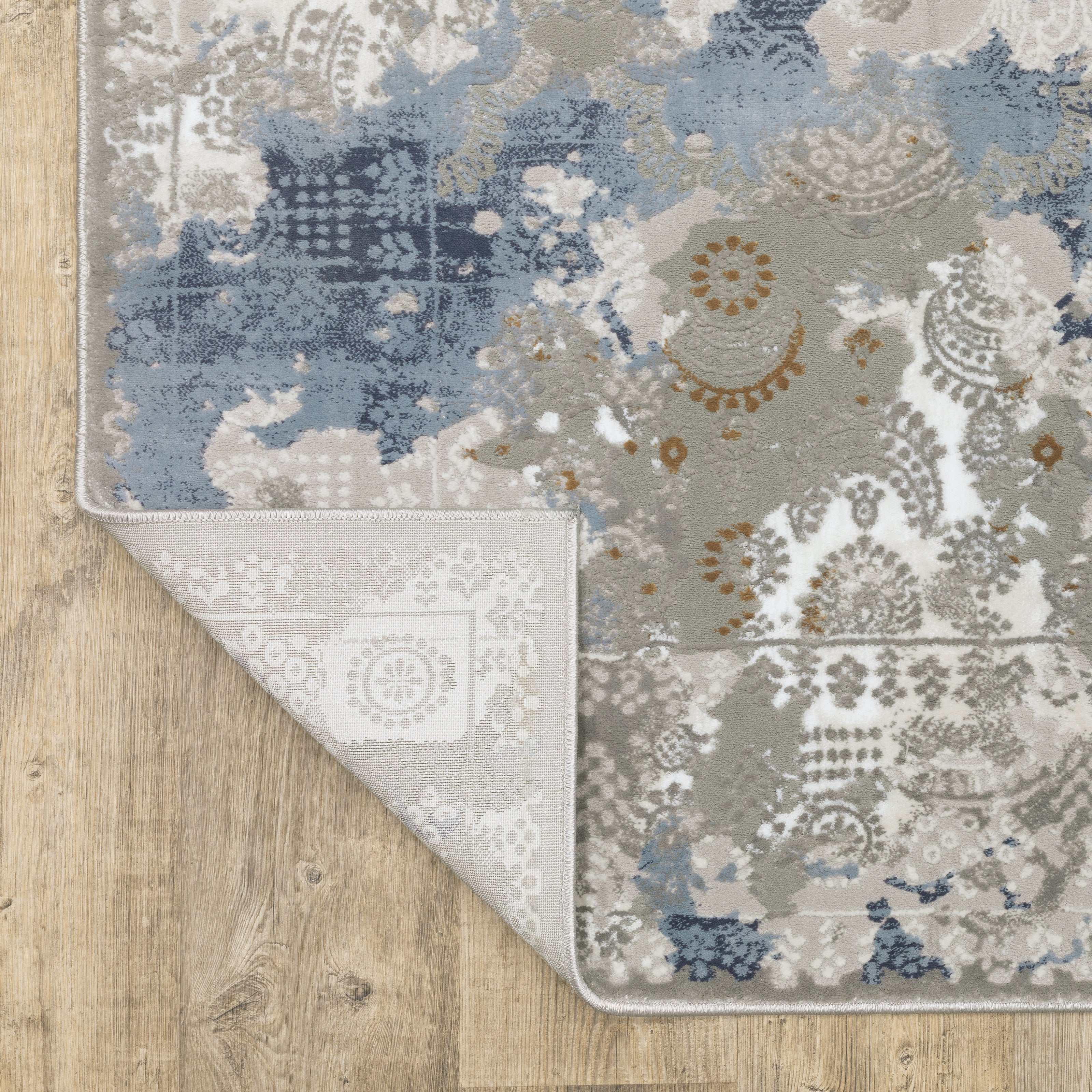 Oriental Weavers Easton 3313Q Beige/Blue Area Rug