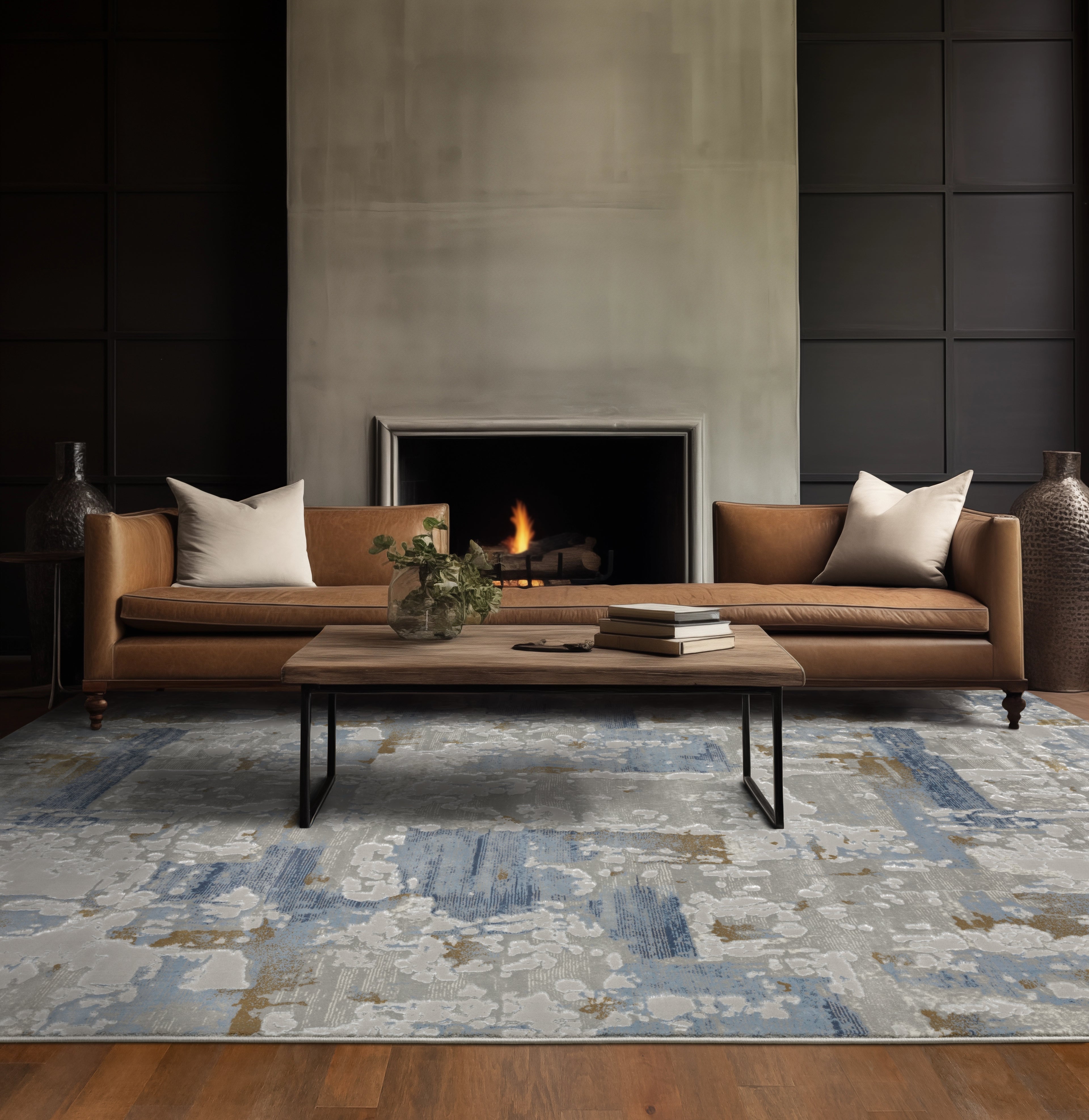 Oriental Weavers Easton 4518X Grey/Blue Area Rug
