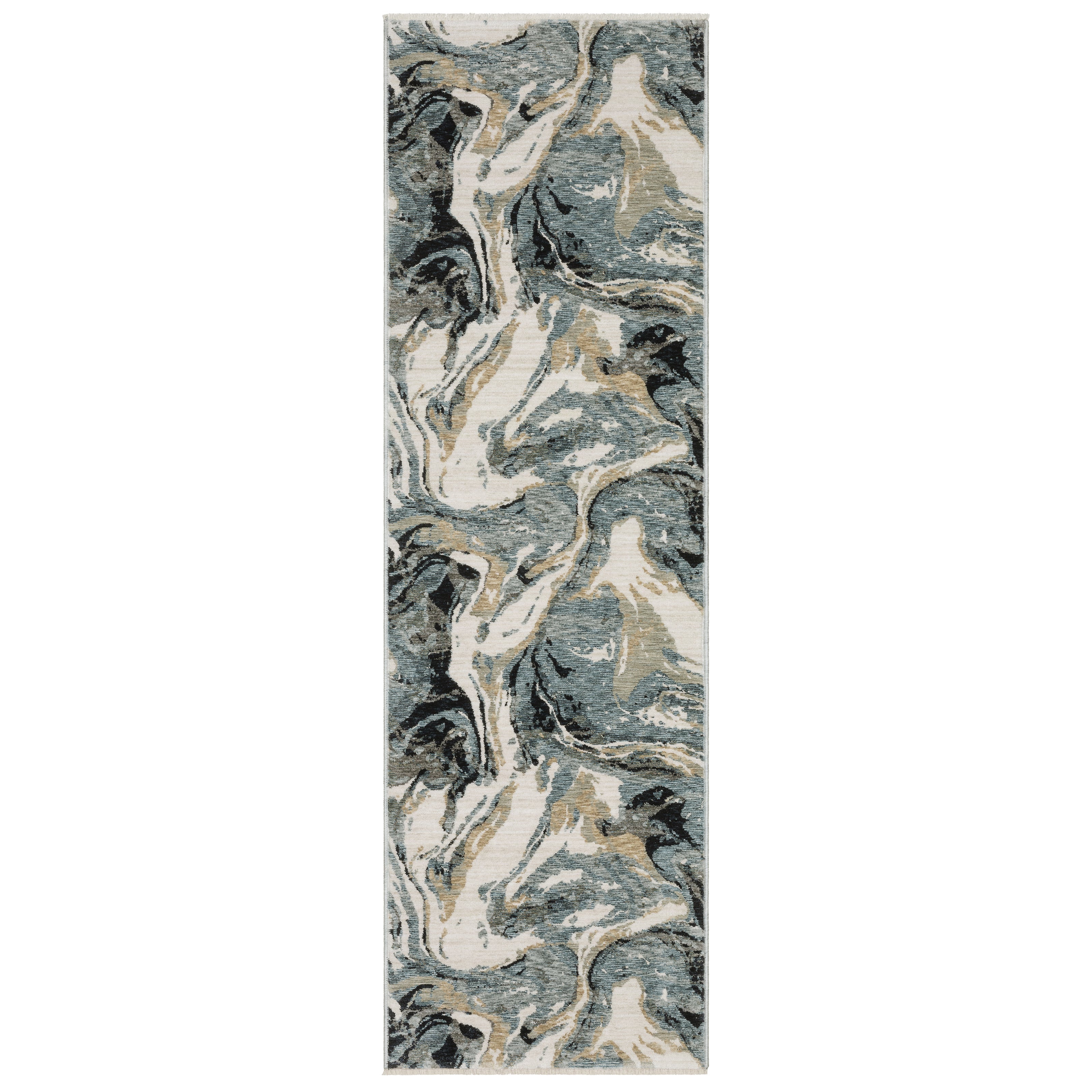 Oriental Weavers Echo ECH07 Blue/Ivory Area Rug