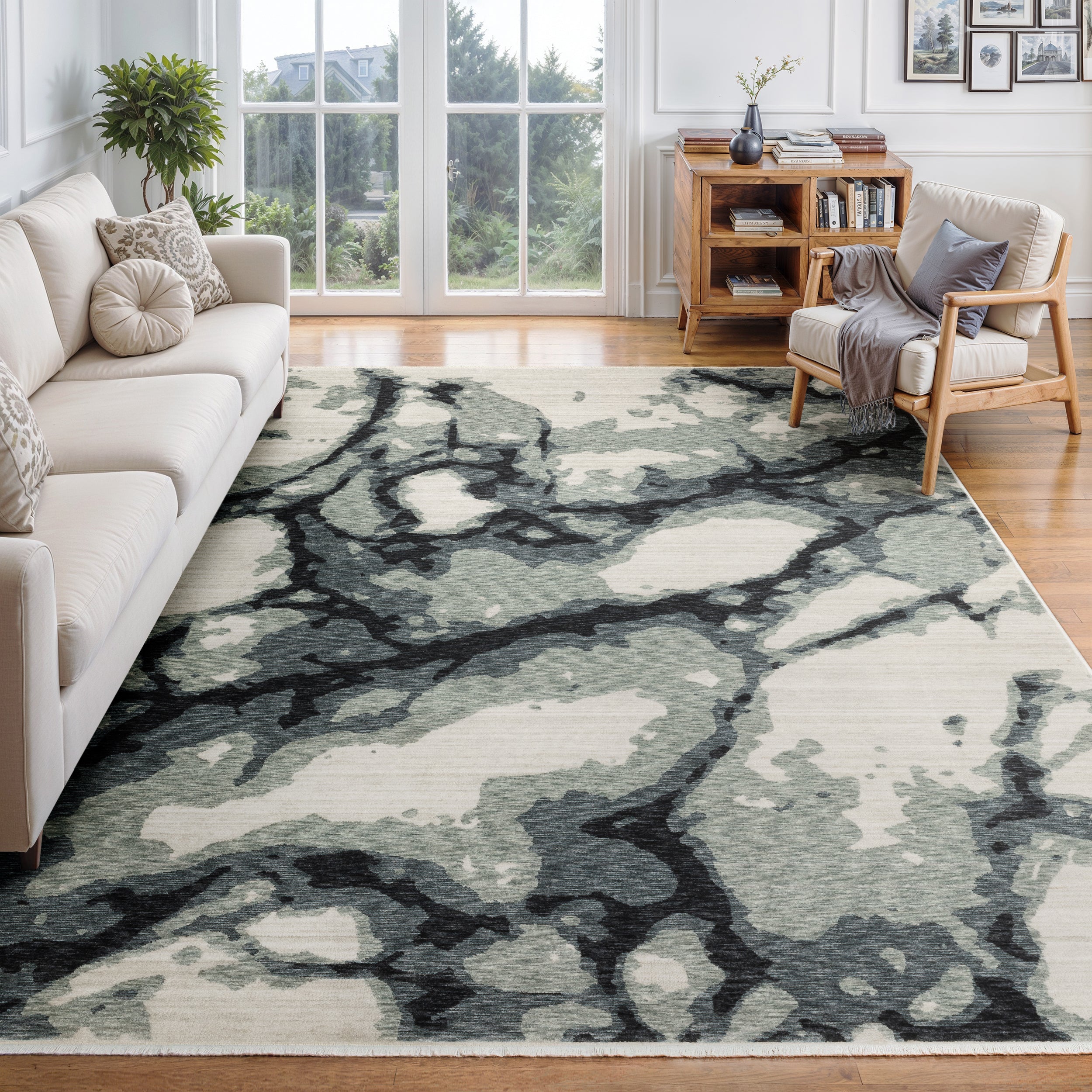 Oriental Weavers Echo ECH08 Blue/Ivory Area Rug