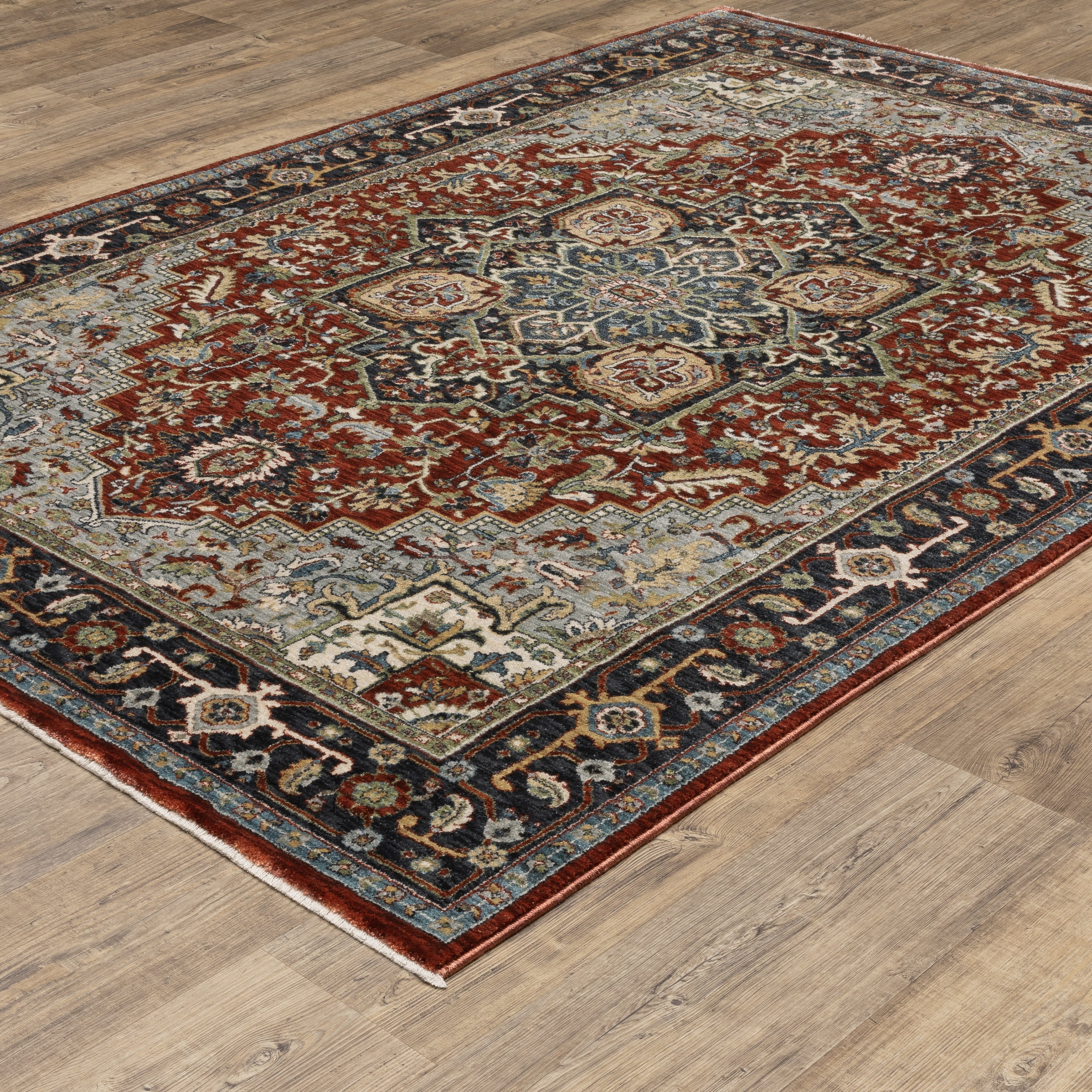 Oriental Weavers Eliana ELI11 Red/Blue Area Rug