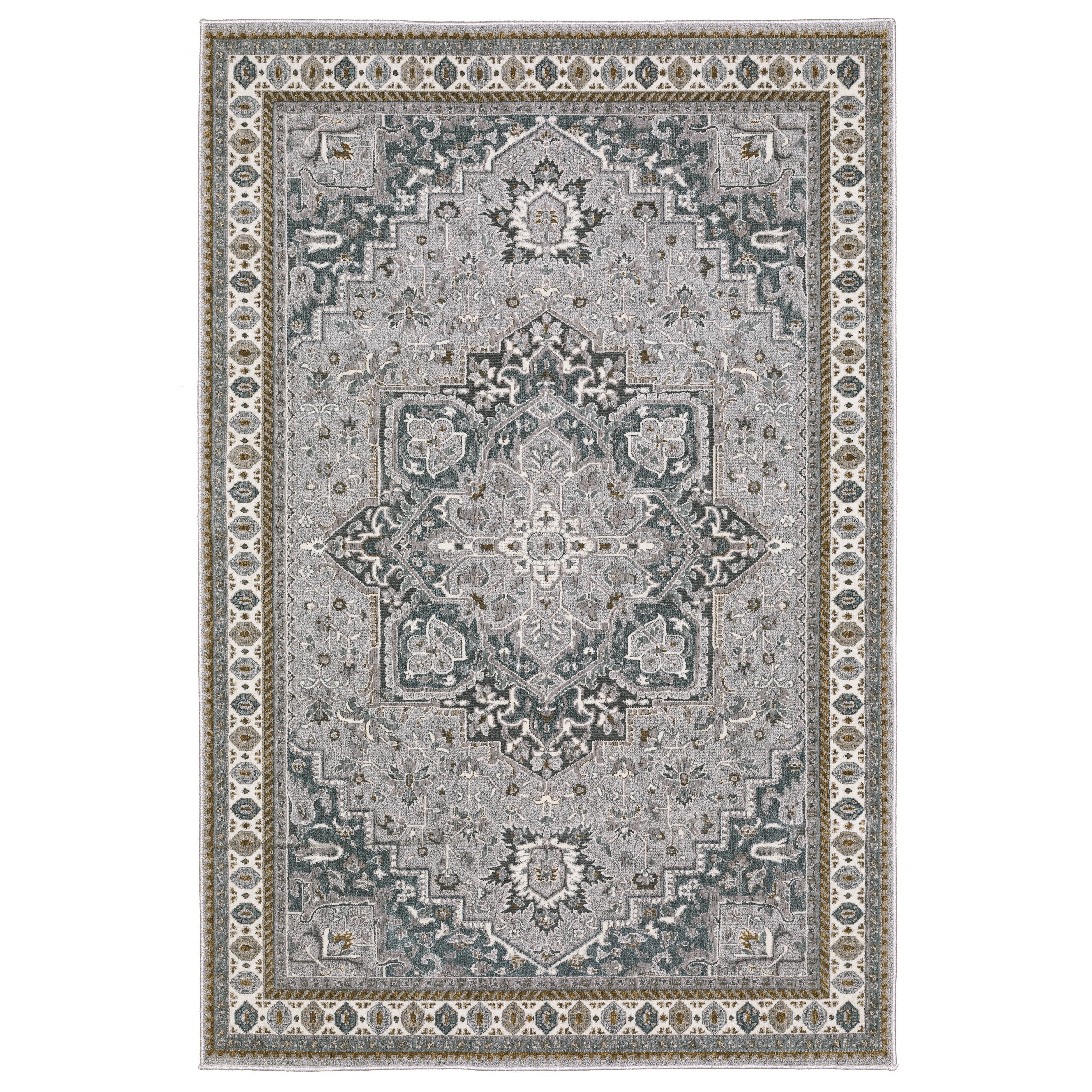 Oriental Weavers Ellington ELL02 Blue/Grey Area Rug