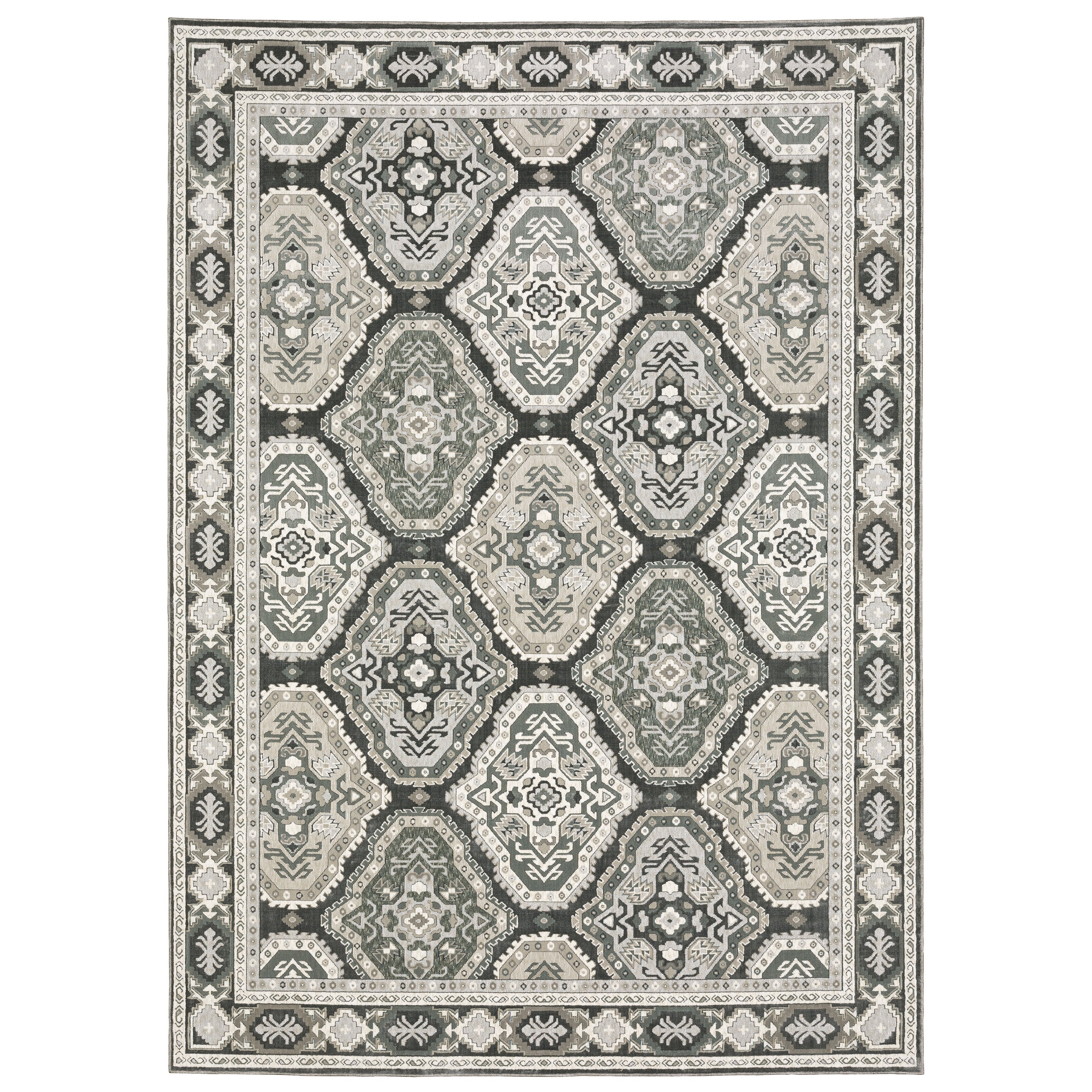 Oriental Weavers Ellington ELL04 Grey/Grey Area Rug