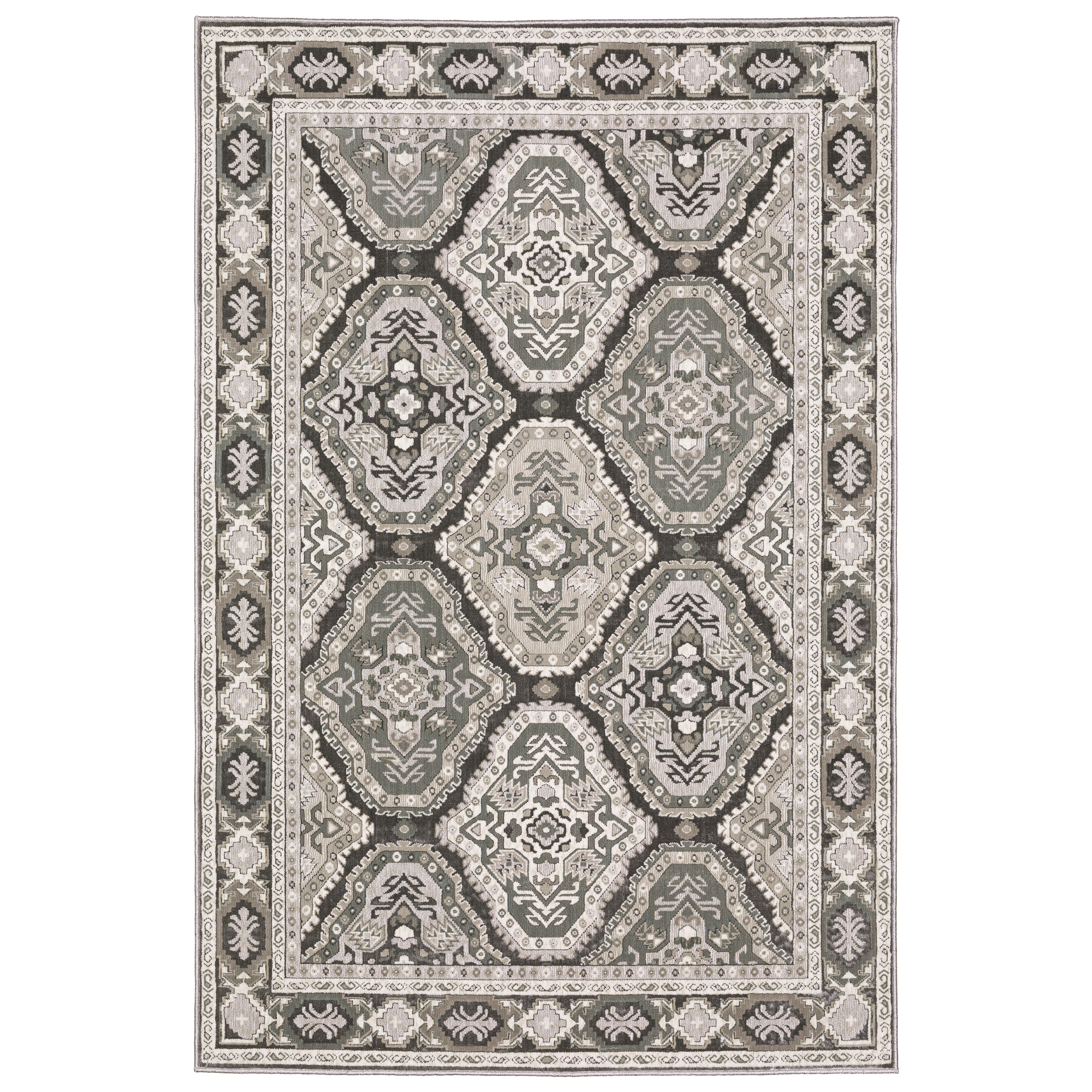 Oriental Weavers Ellington ELL04 Grey/Grey Area Rug
