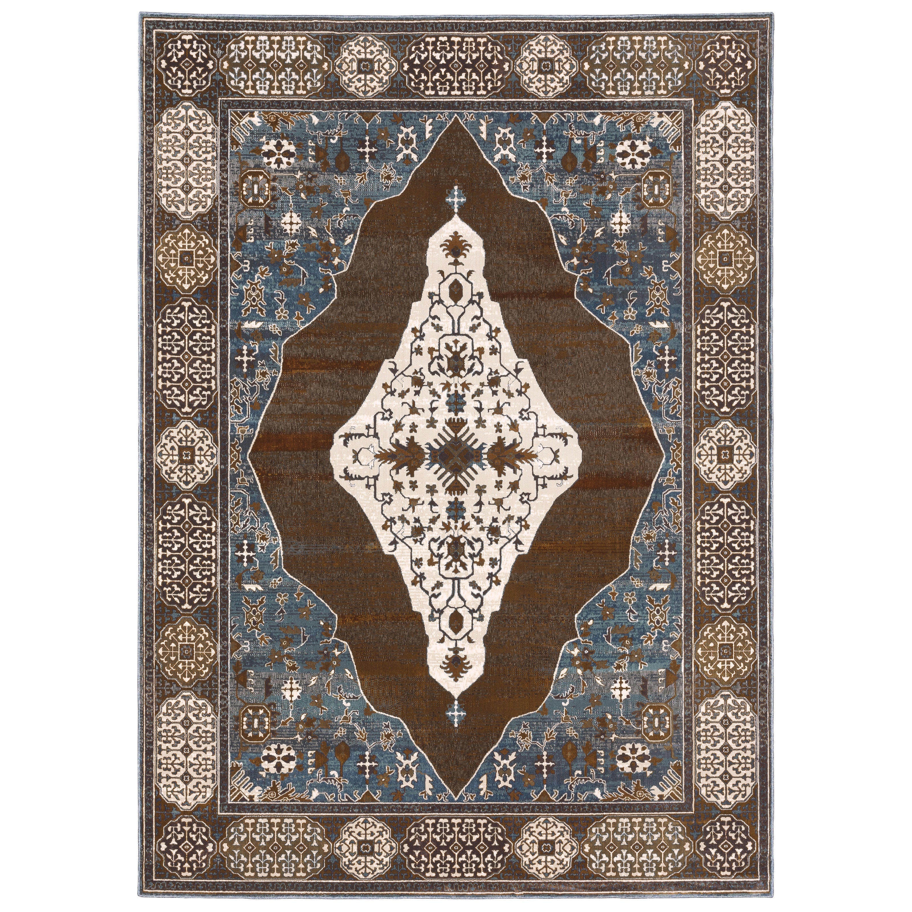 Oriental Weavers Ellington ELL06 Rust/Blue Area Rug