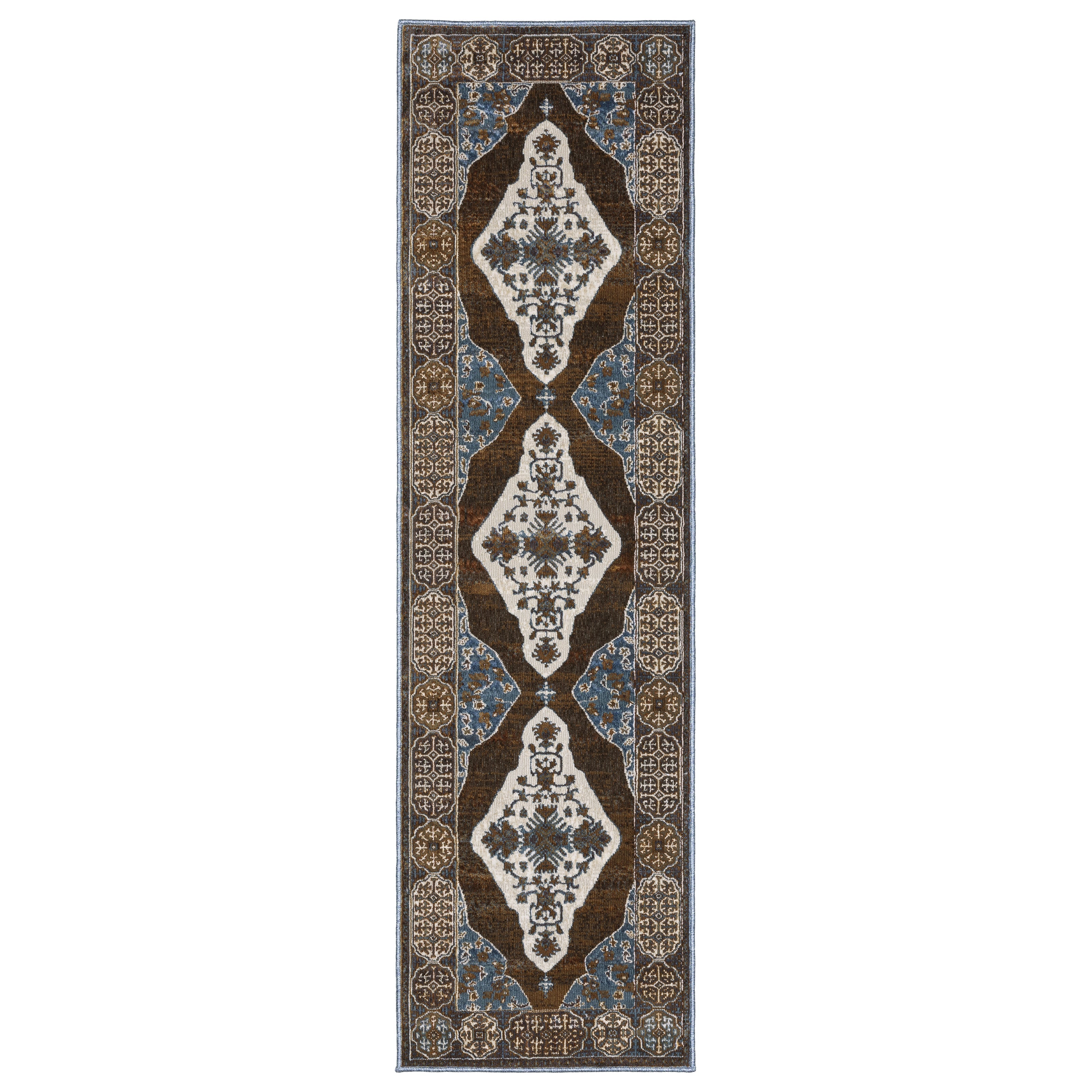 Oriental Weavers Ellington ELL06 Rust/Blue Area Rug