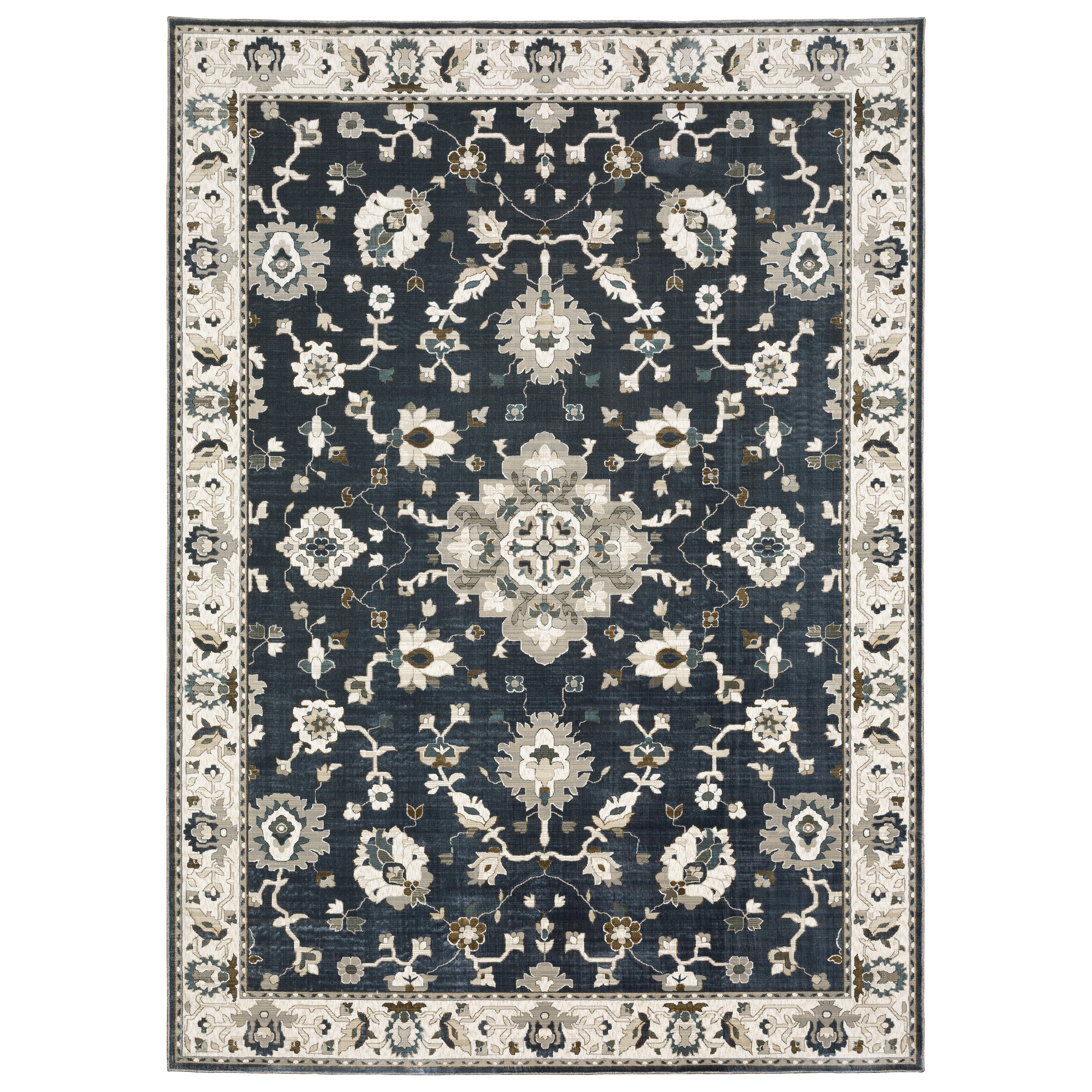 Oriental Weavers Ellington ELL08 Blue/Beige Area Rug