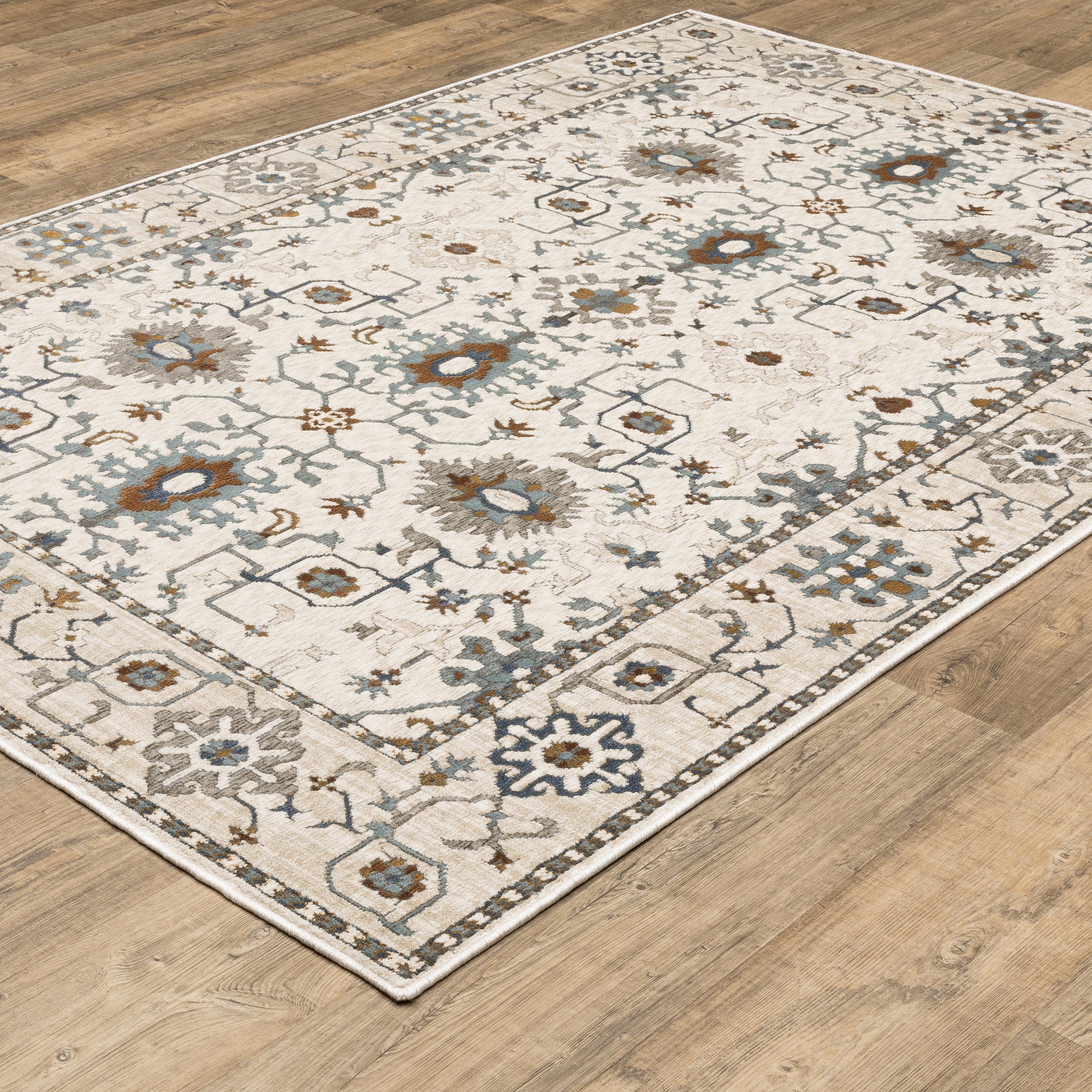 Oriental Weavers Ellington ELL10 Ivory/Blue Area Rug