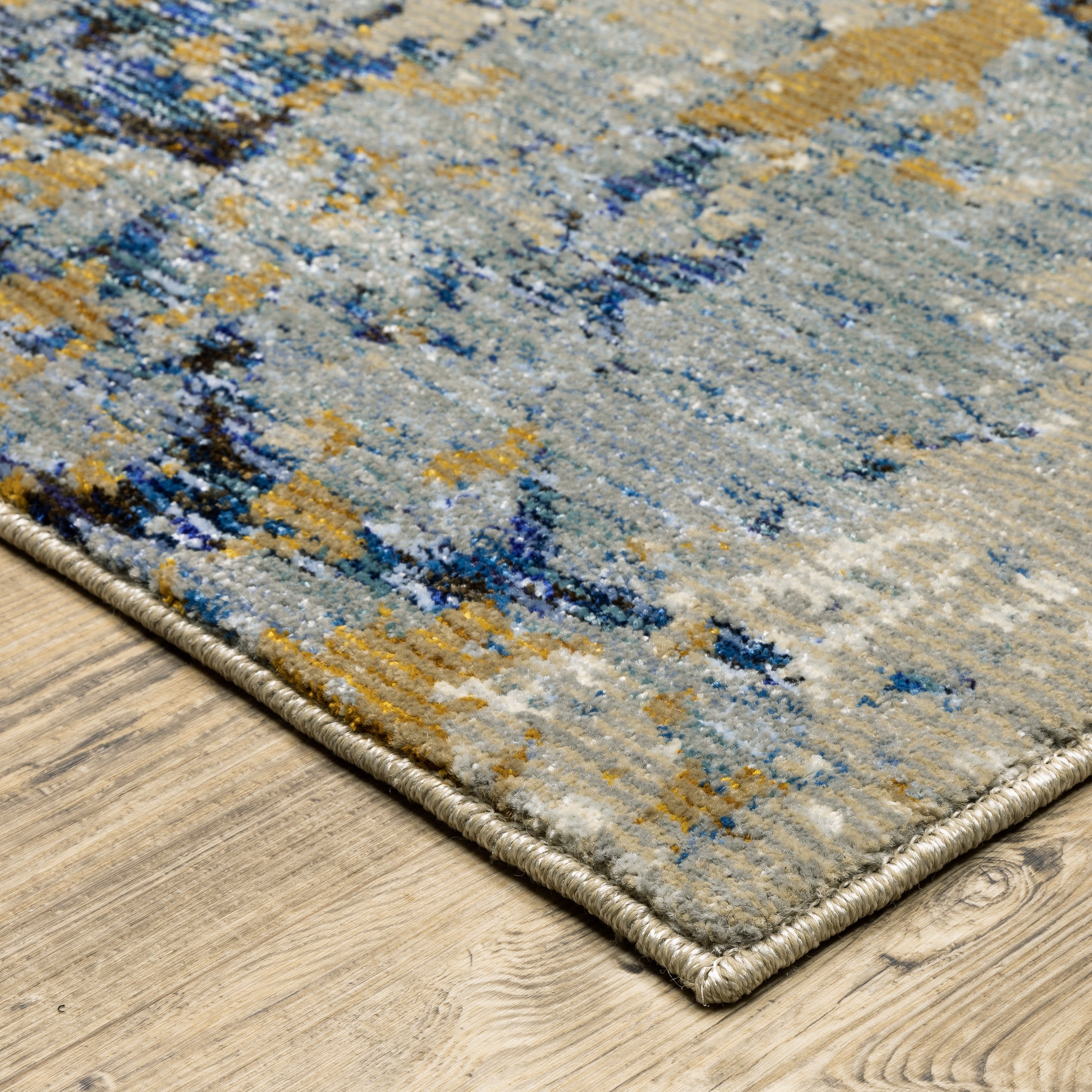 Oriental Weavers Evolution 980A Blue/Gold Area Rug