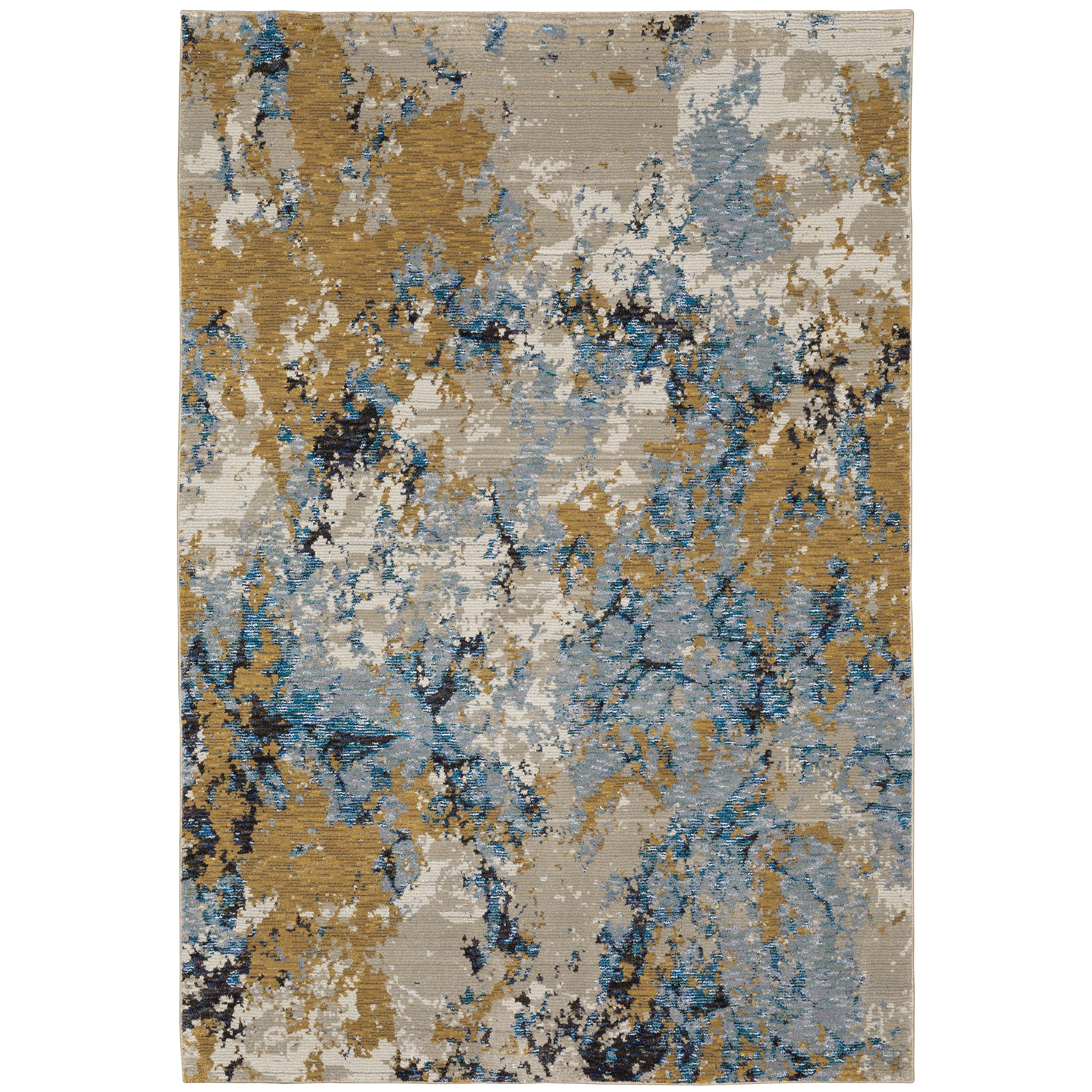 Oriental Weavers Evolution 980A Blue/Gold Area Rug