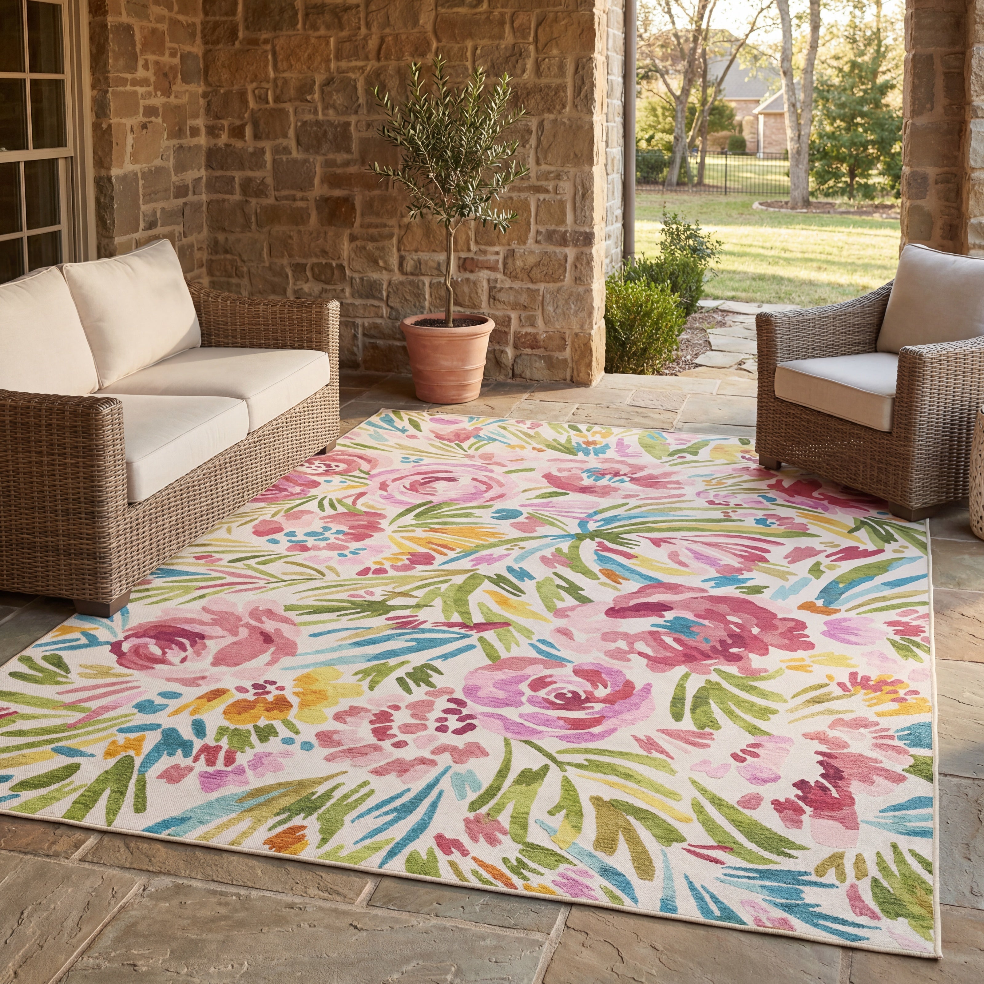 Oriental Weavers Fiji FIJ01 Beige/Multi Area Rug