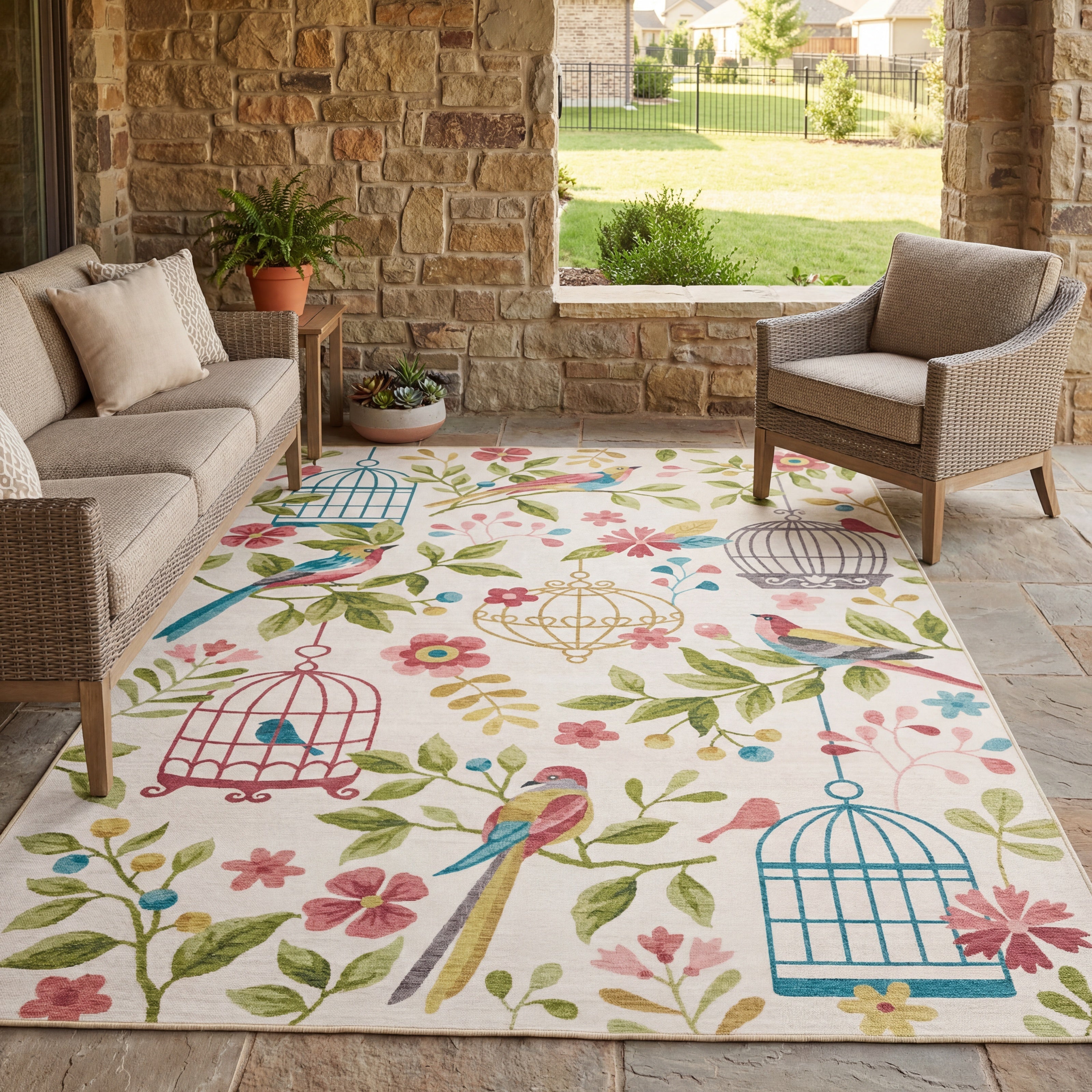 Oriental Weavers Fiji FIJ05 Beige/Multi Area Rug