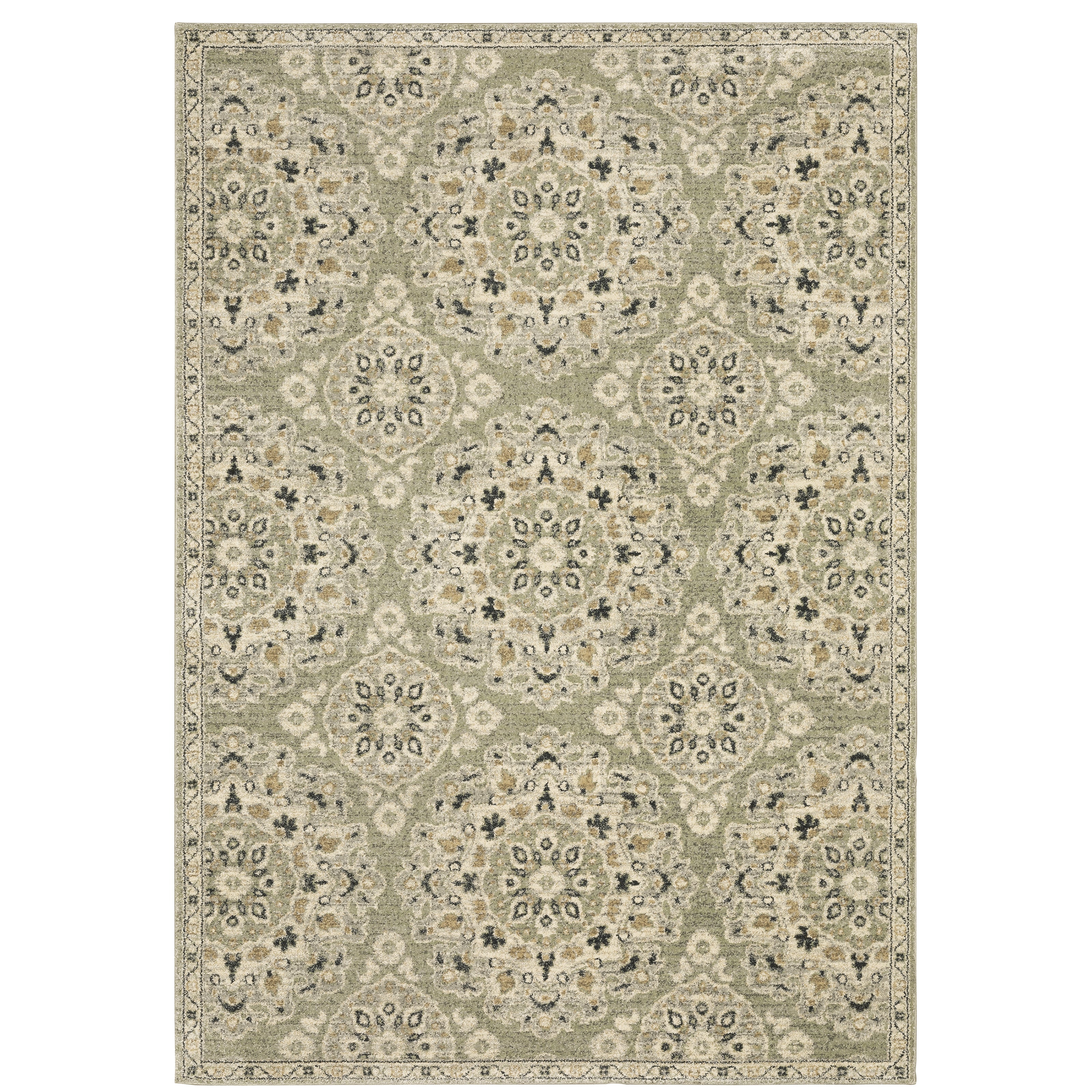 Oriental Weavers Florence 4334E Green/Ivory Area Rug