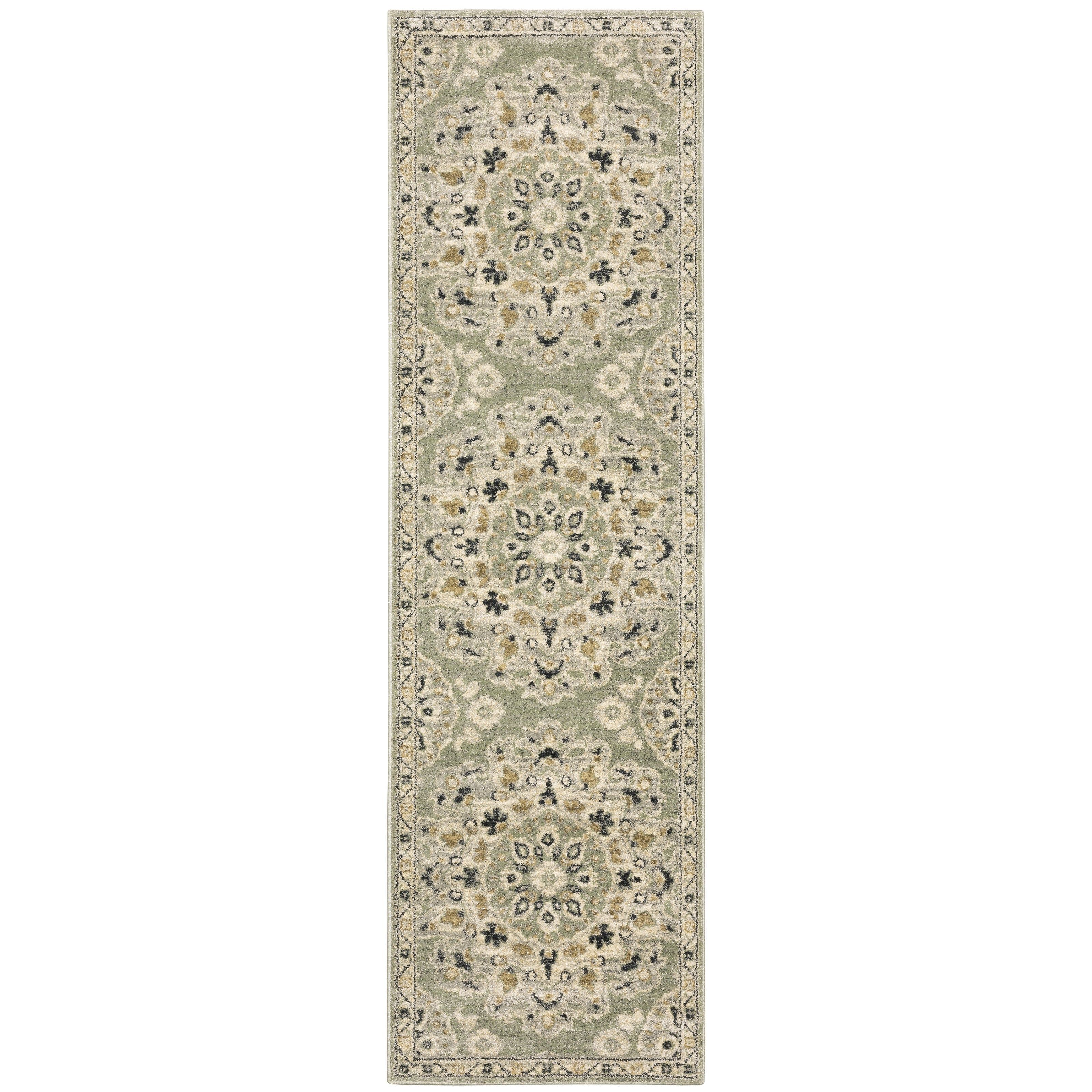Oriental Weavers Florence 4334E Green/Ivory Area Rug