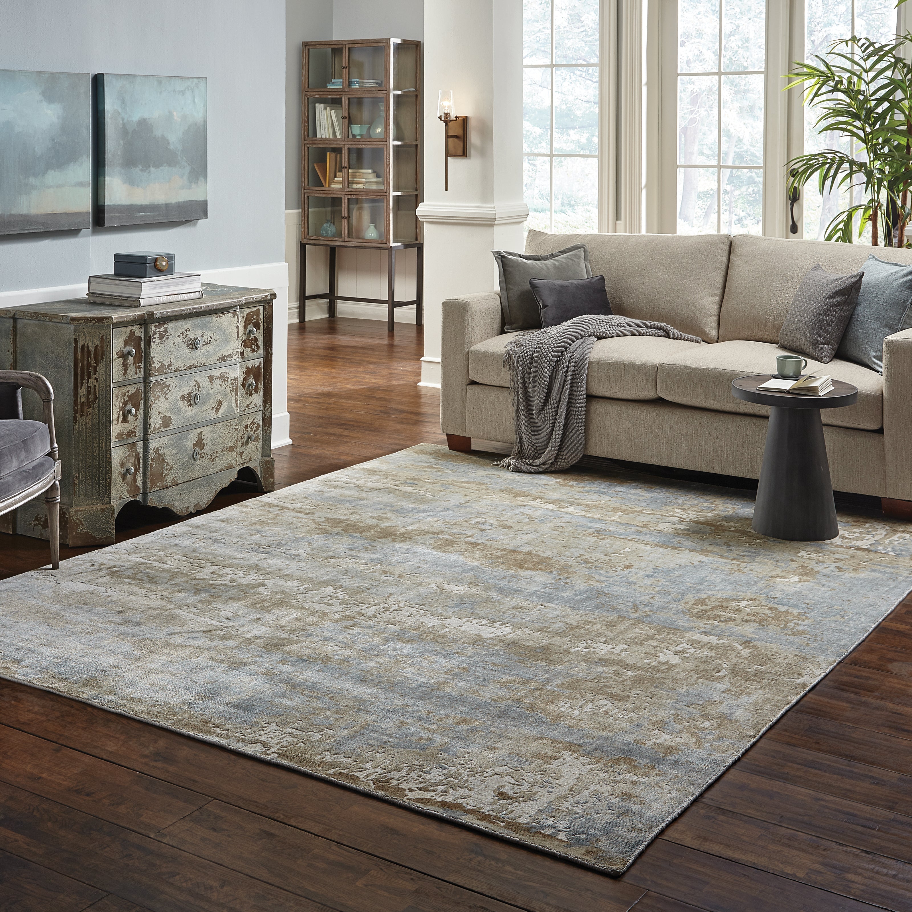Oriental Weavers Formations 70001 Blue/Brown Area Rug