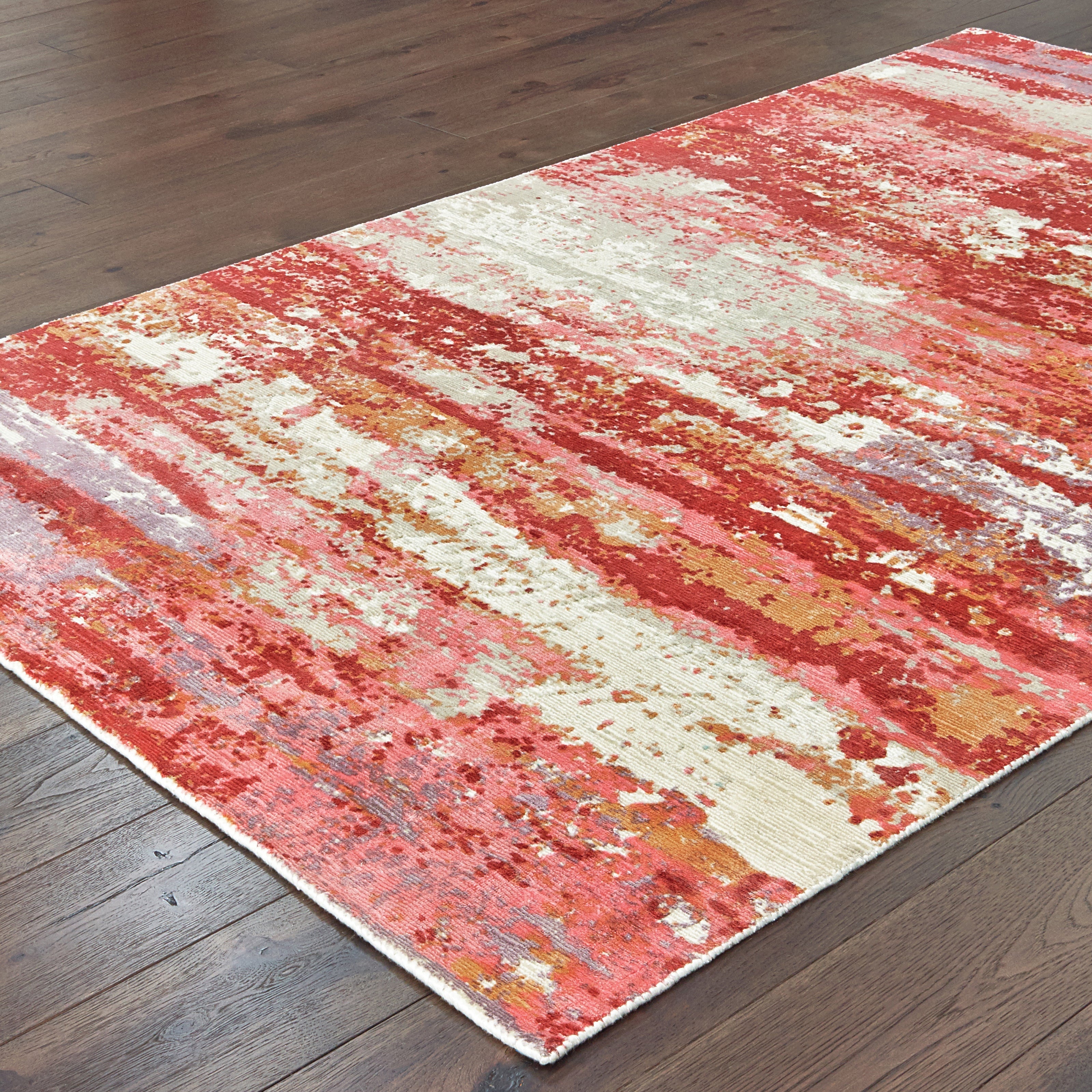 Oriental Weavers Formations 70004 Pink/Red Area Rug