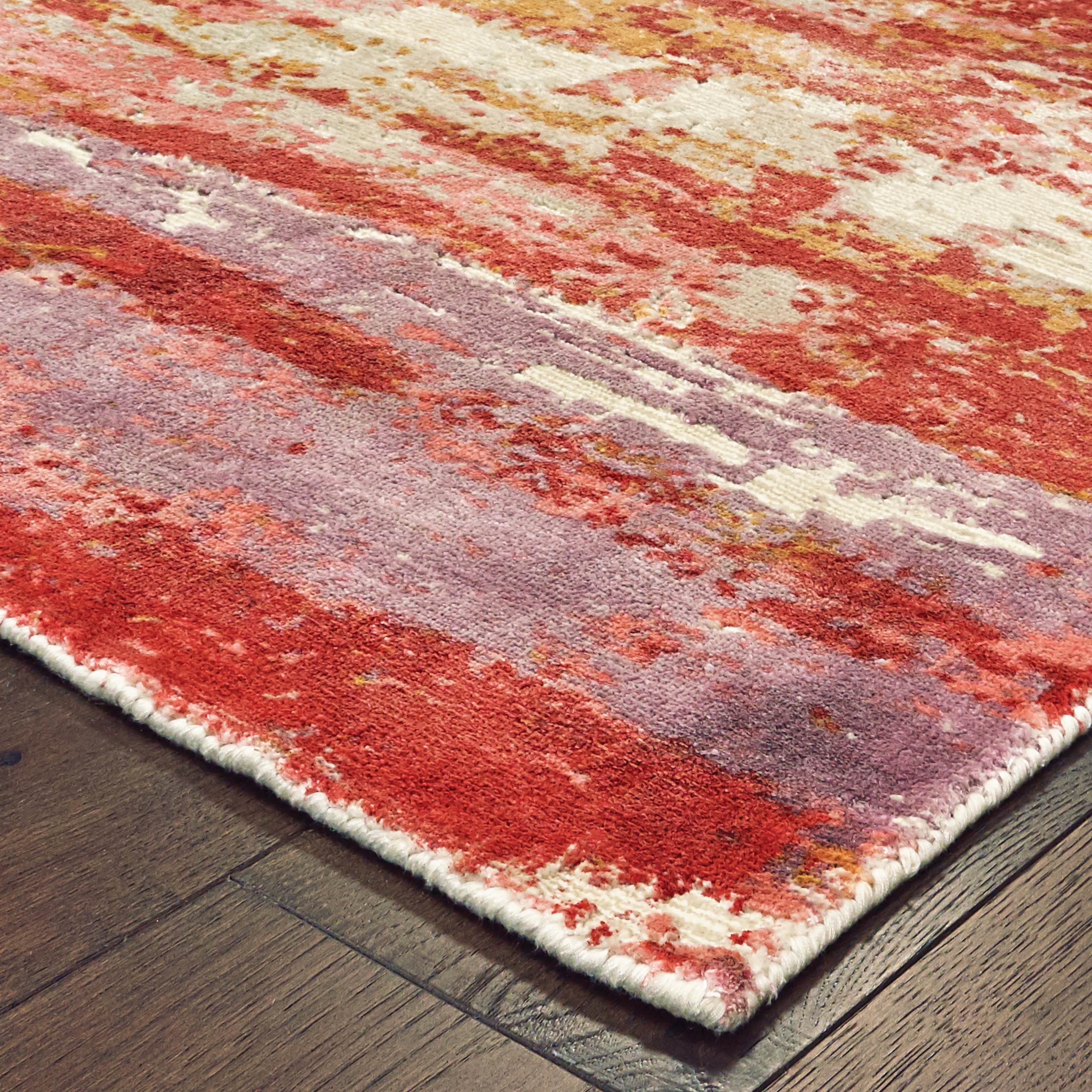 Oriental Weavers Formations 70004 Pink/Red Area Rug