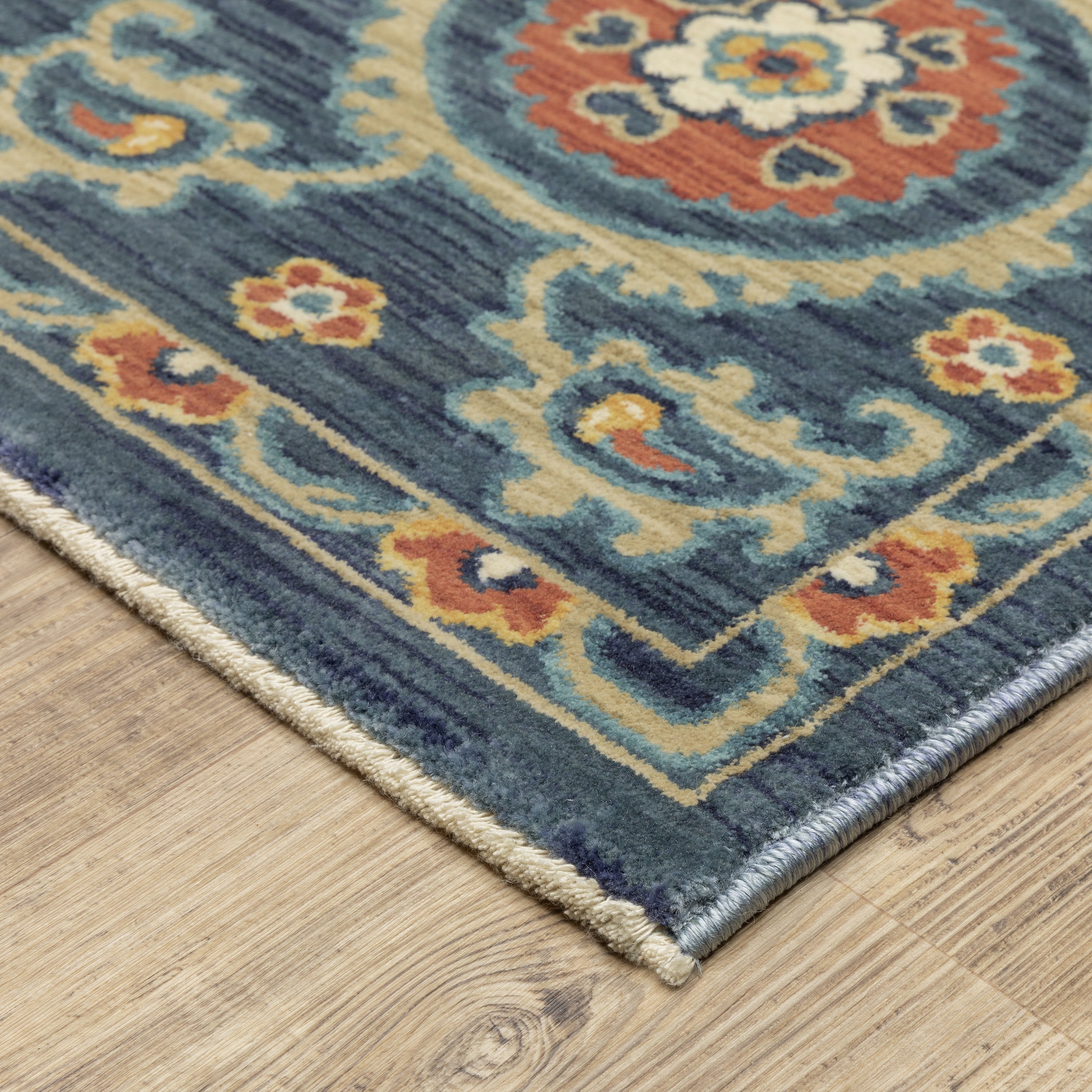 Oriental Weavers Francesca FR11B Blue/Rust Area Rug