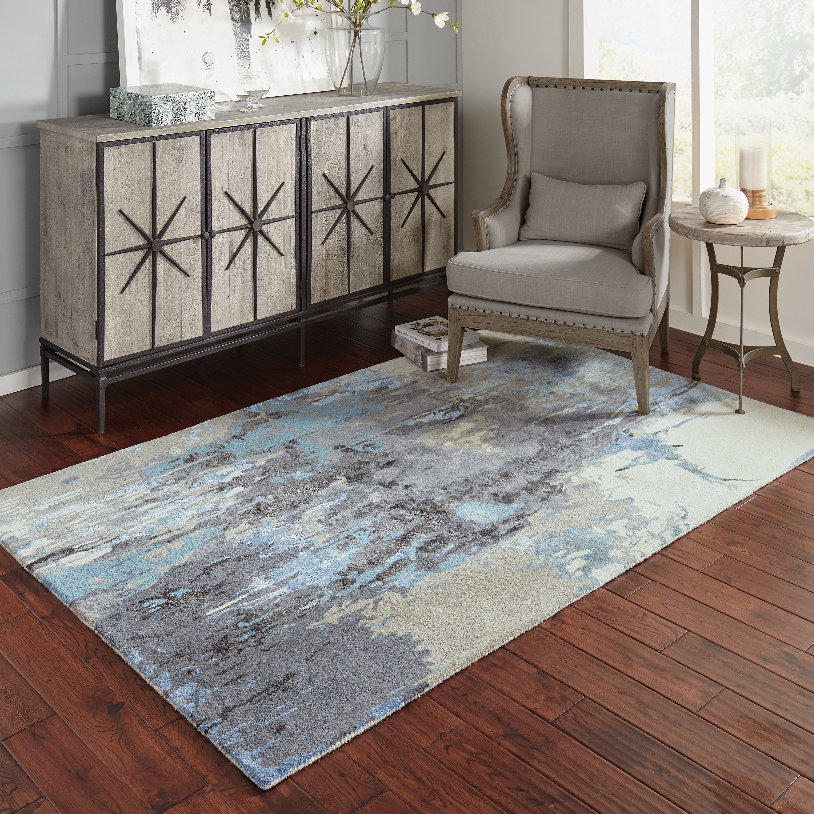 Oriental Weavers Galaxy 21906 Blue/Grey Area Rug