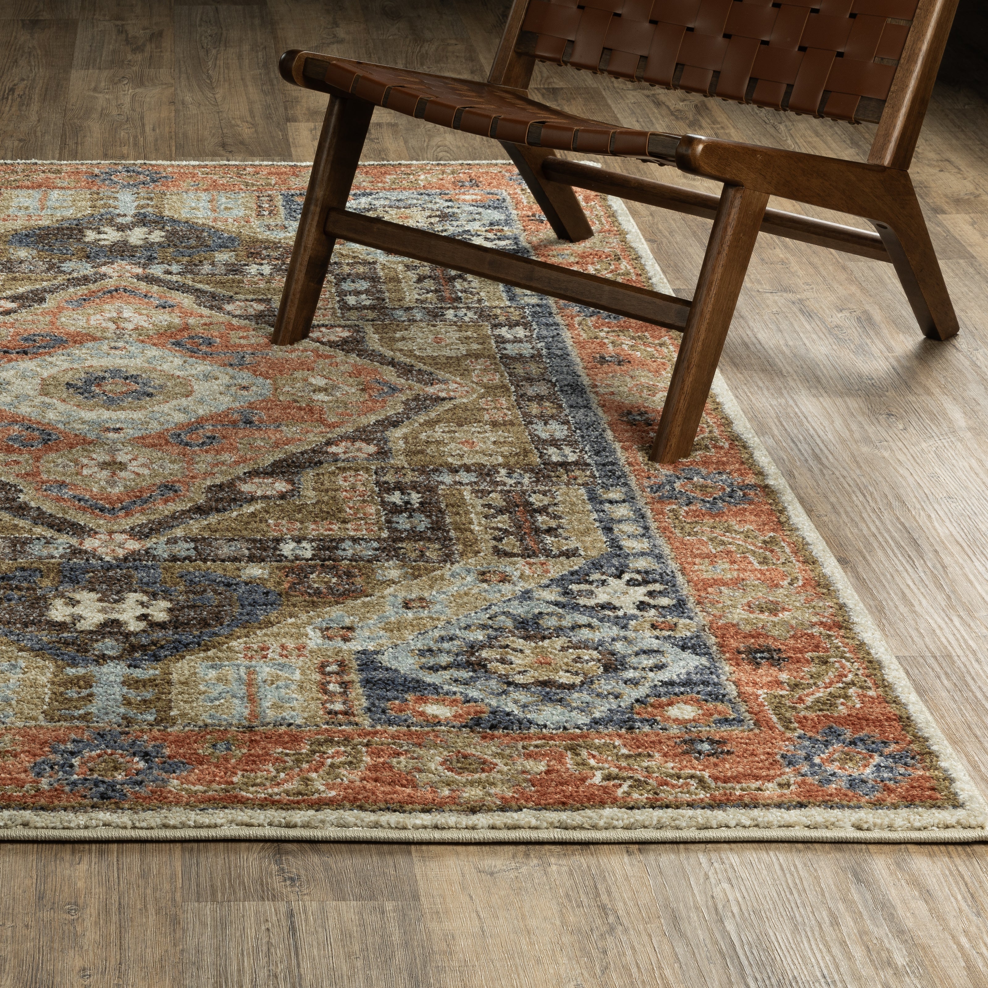 Oriental Weavers Gemma GEM03 Rust/Blue Area Rug