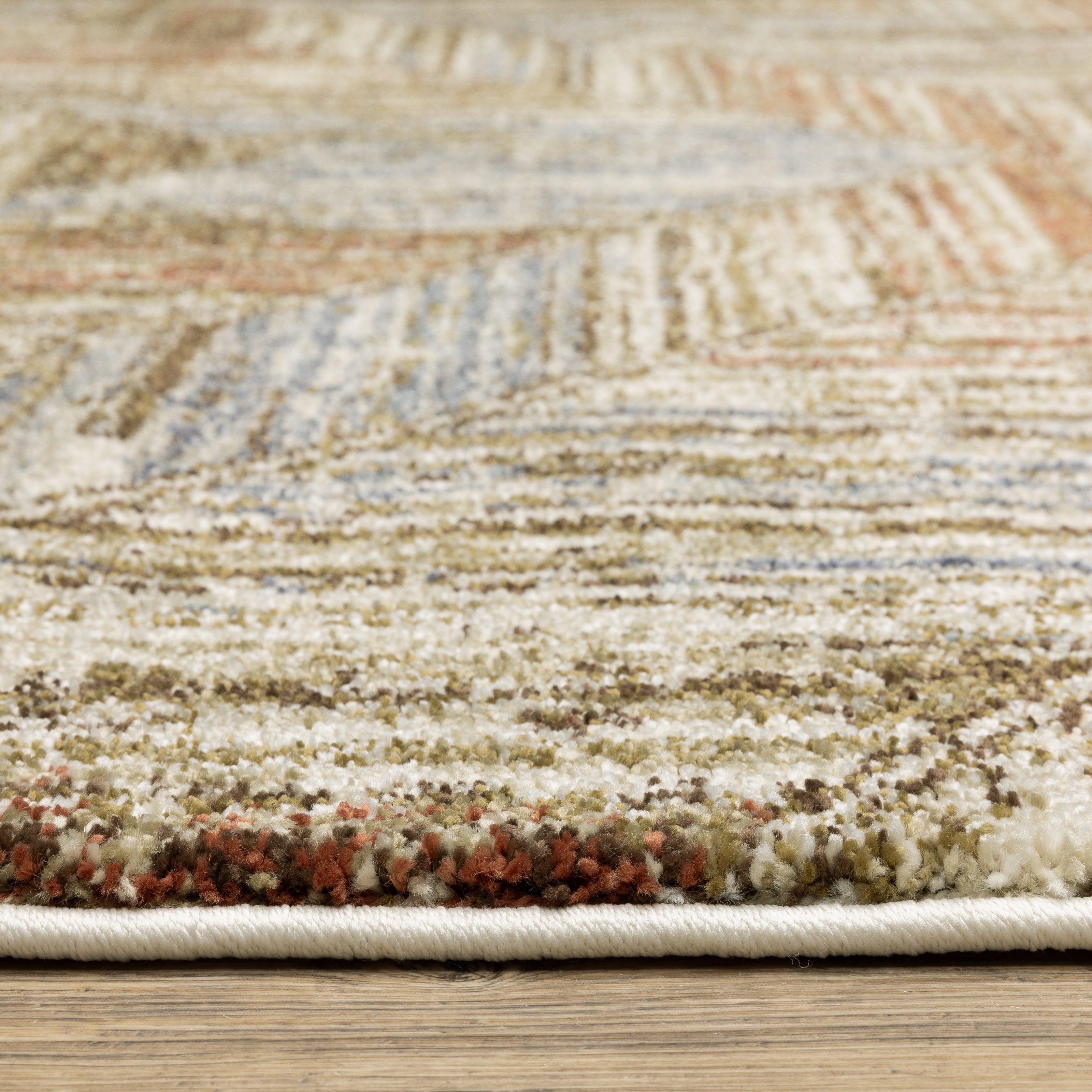 Oriental Weavers Gemma GEM04 Blue/Rust Area Rug