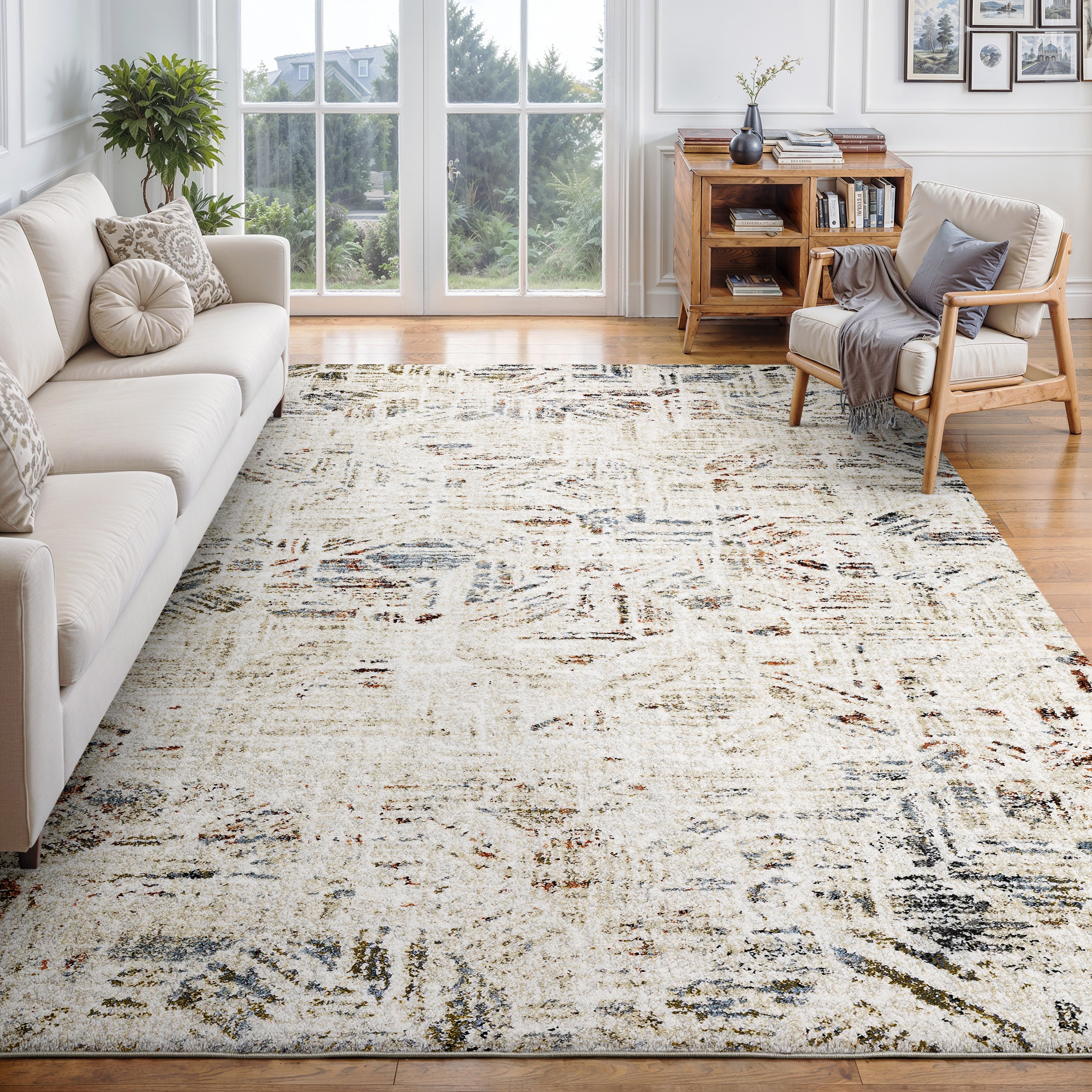 Oriental Weavers Gemma GEM08 Beige/Multi Area Rug