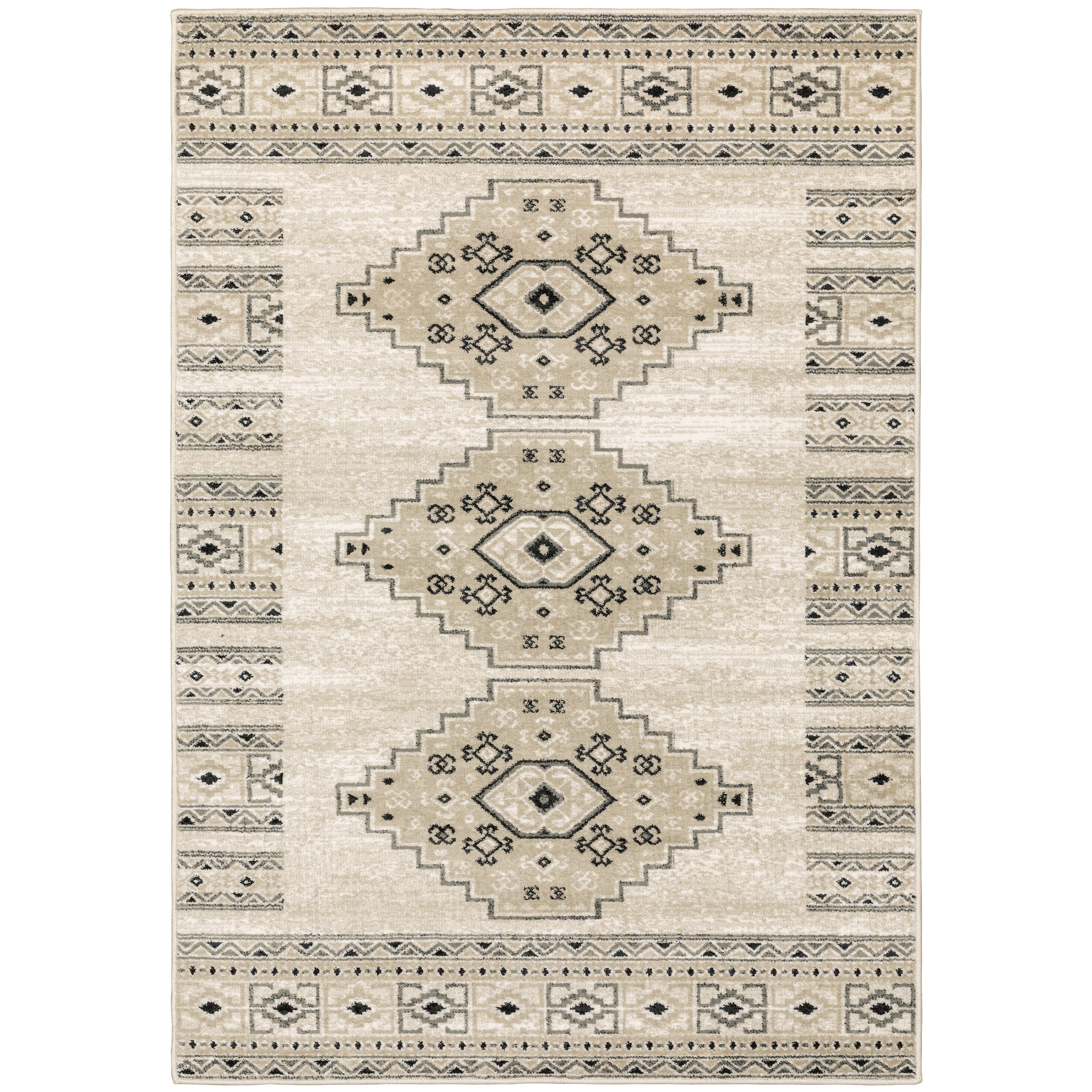 Oriental Weavers Georgia 643A Ivory/Grey Area Rug