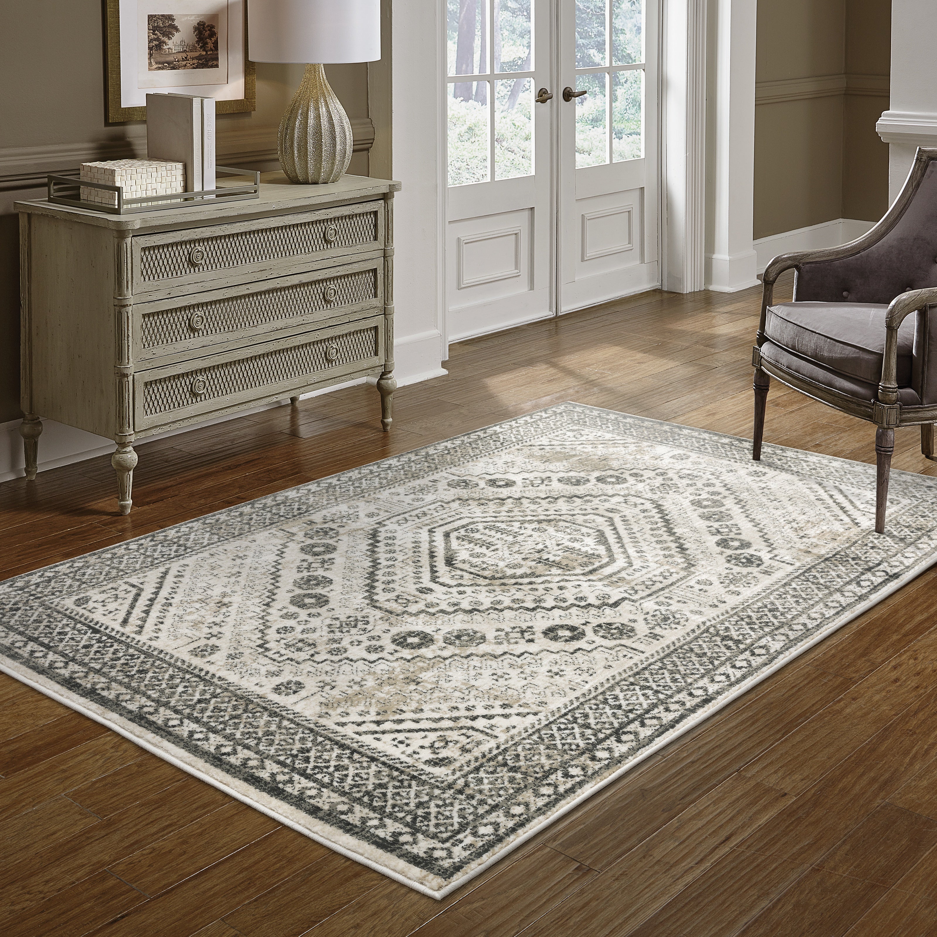 Oriental Weavers Georgia 659C Ivory/Grey Area Rug