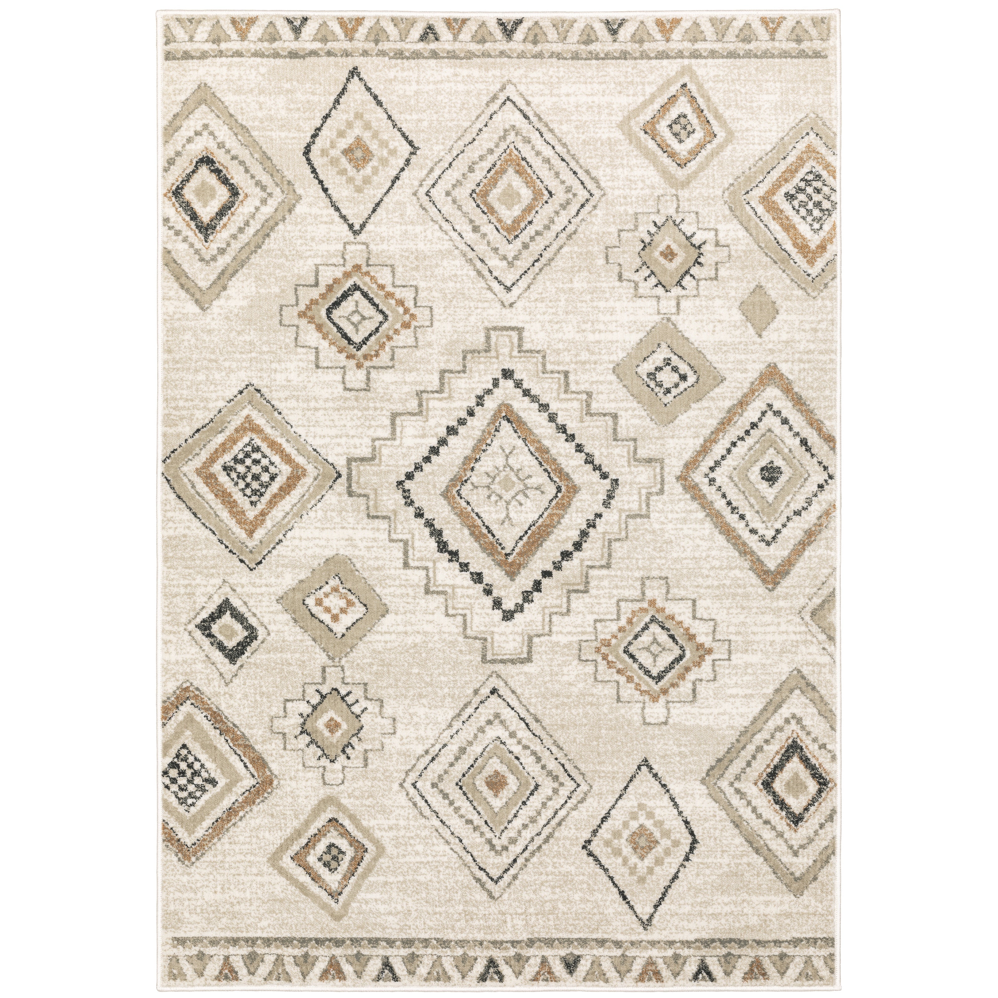 Oriental Weavers Georgia 660B Ivory/Orange Area Rug