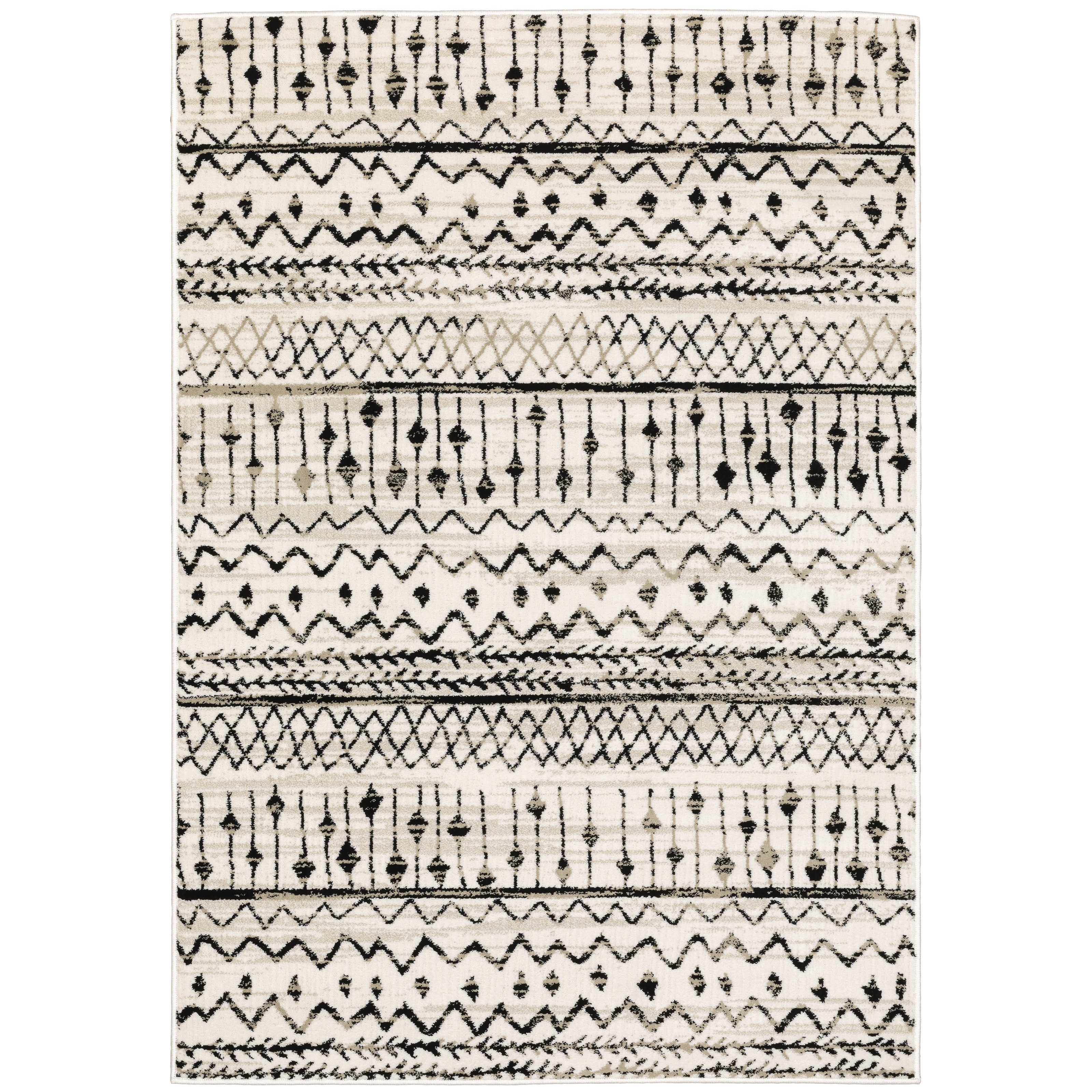 Oriental Weavers Georgia 8826E Ivory/Black Area Rug