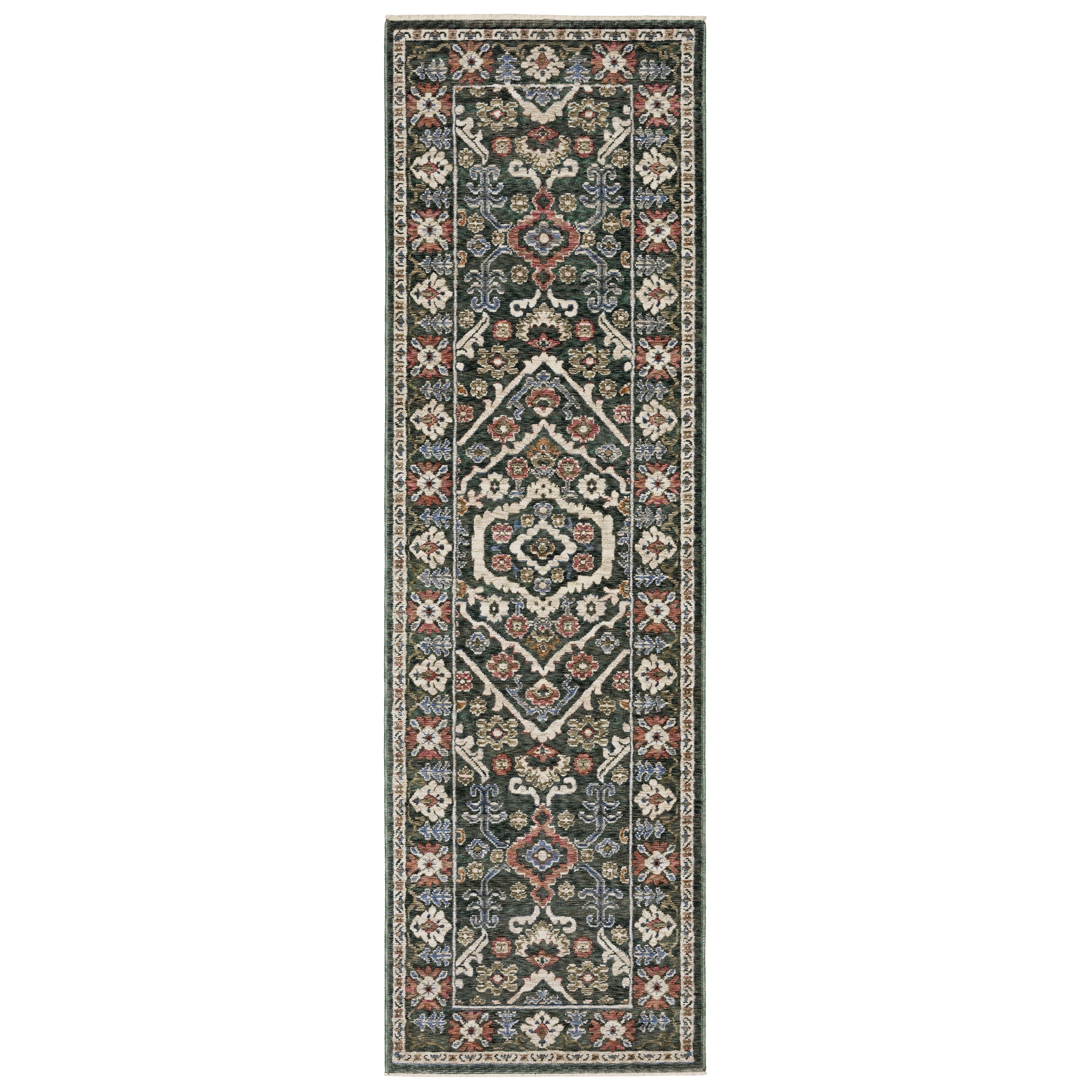 Oriental Weavers Hastings HA02B Green/Pink Area Rug