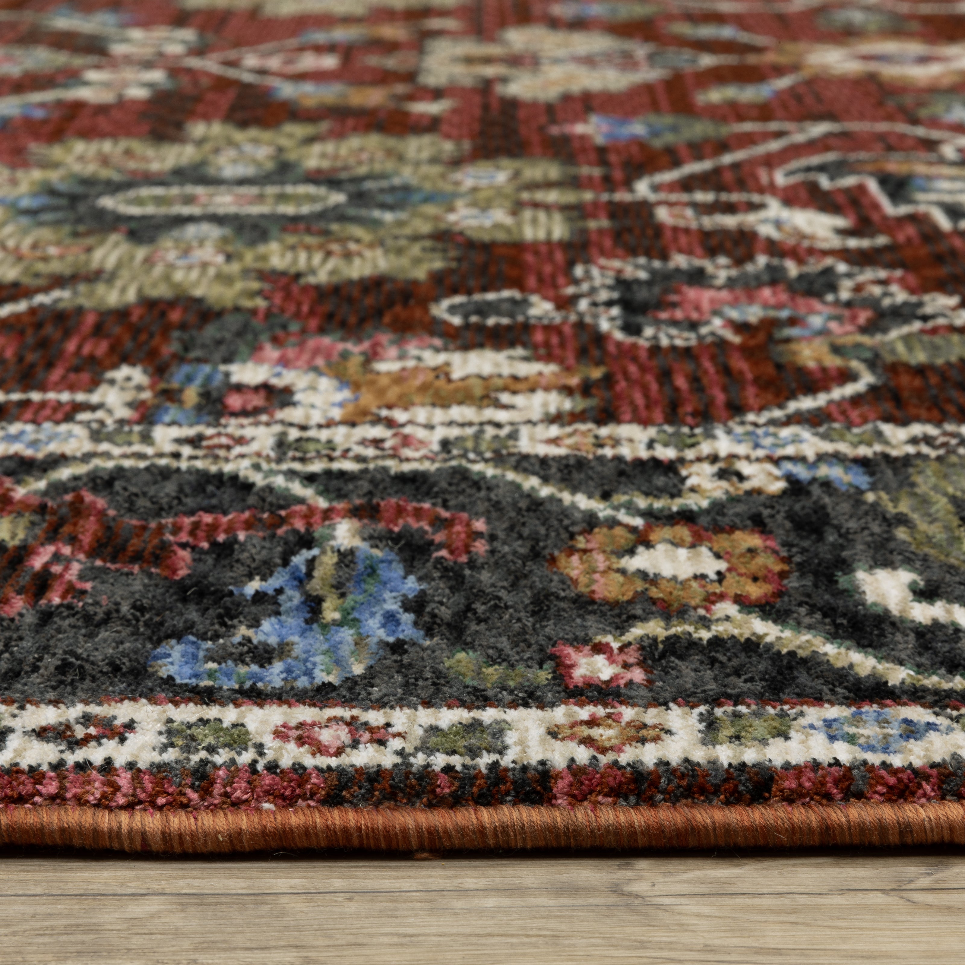 Oriental Weavers Hastings HA03V Red/Multi Area Rug